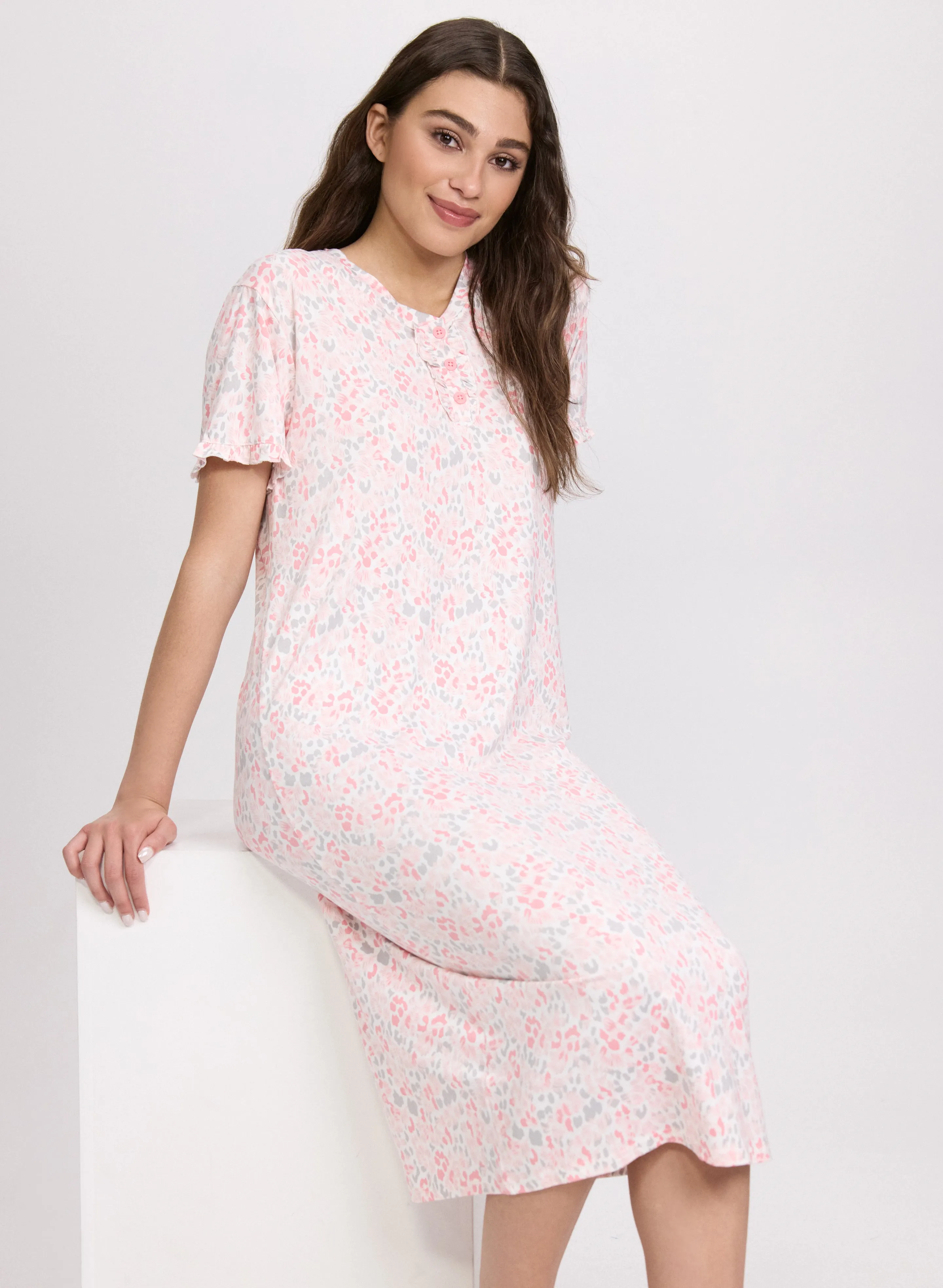 Leopard Print Night Dress sold by Laura product image thumbnail 2