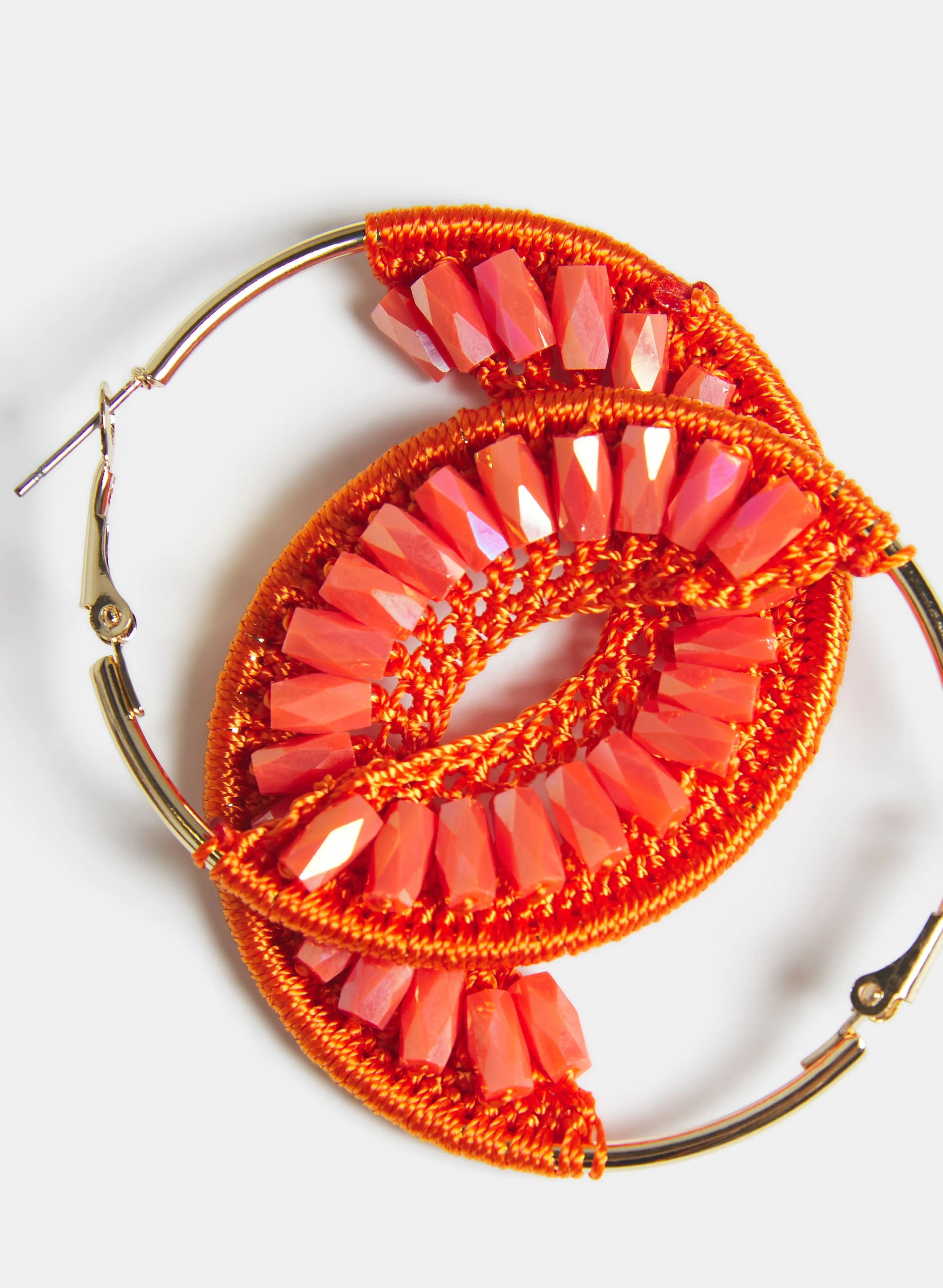 Bead & Knit Hoop Earrings sold by Laura product image thumbnail 2