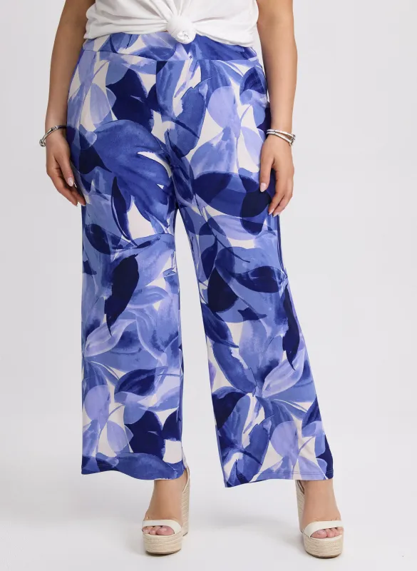 Olivia Leaf Print Wide-Leg Pants sold by Laura