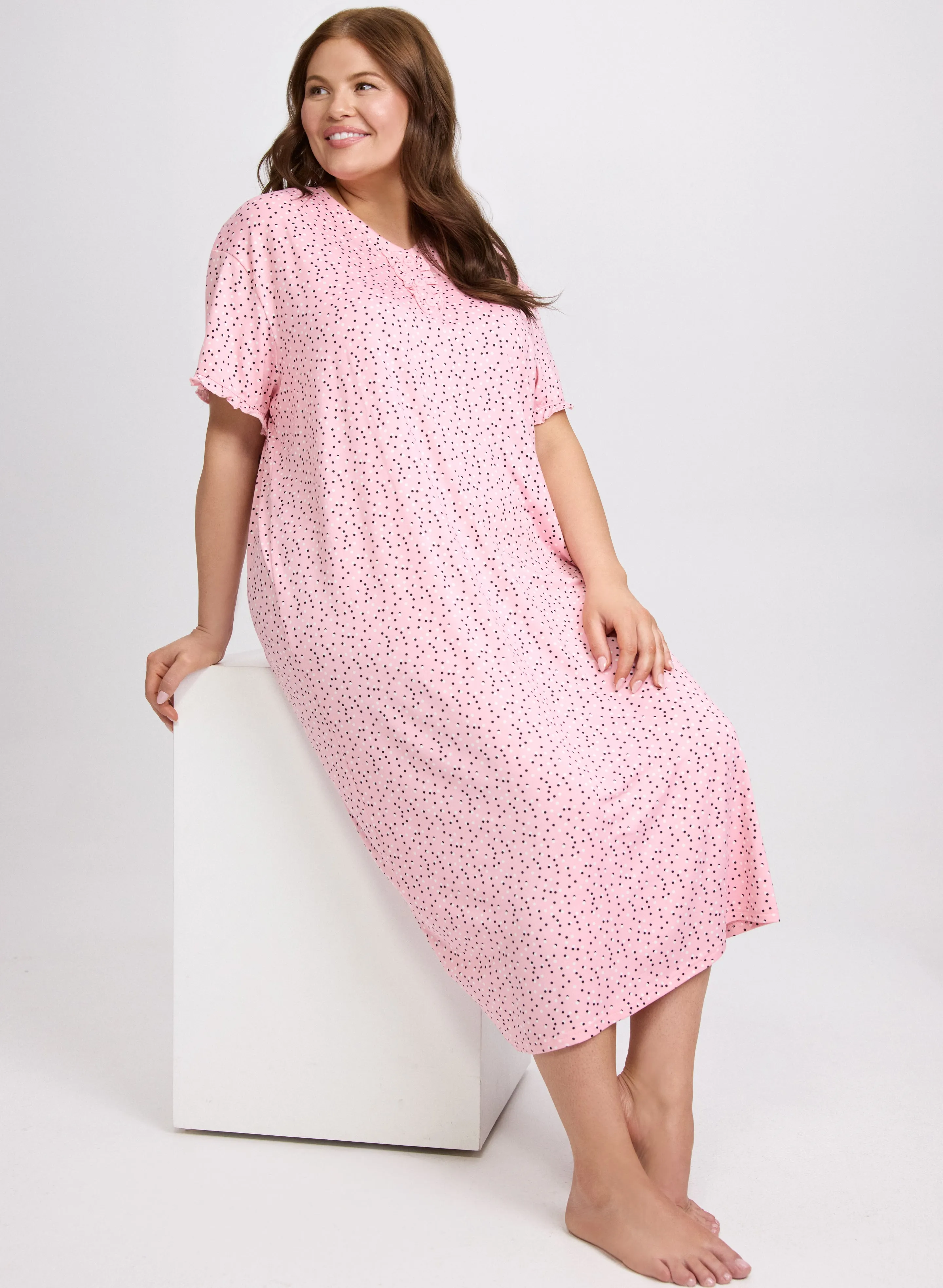 Dot Print Nightgown sold by Laura product image thumbnail 2