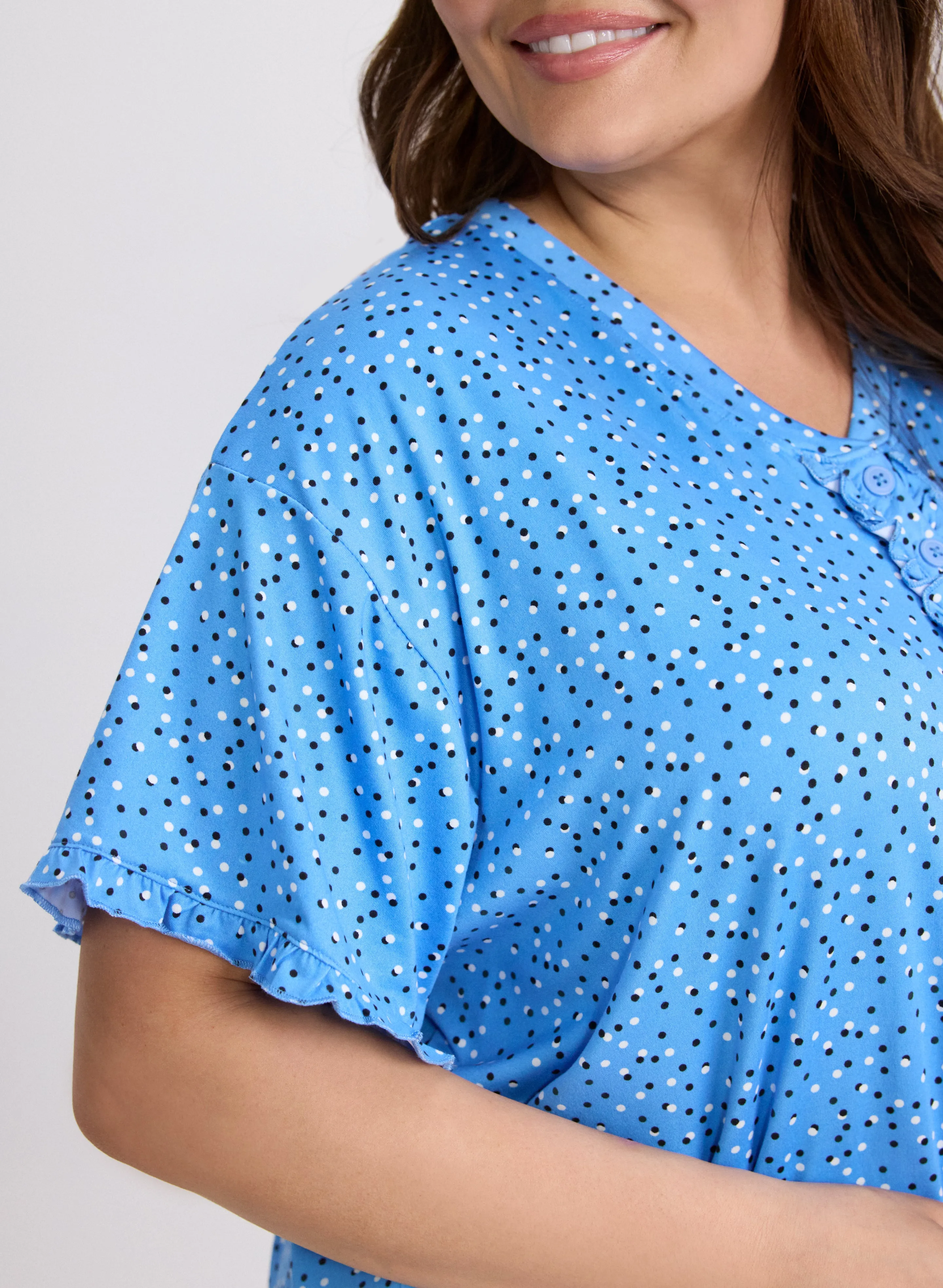 Dot Print Nightgown sold by Laura product image thumbnail 5