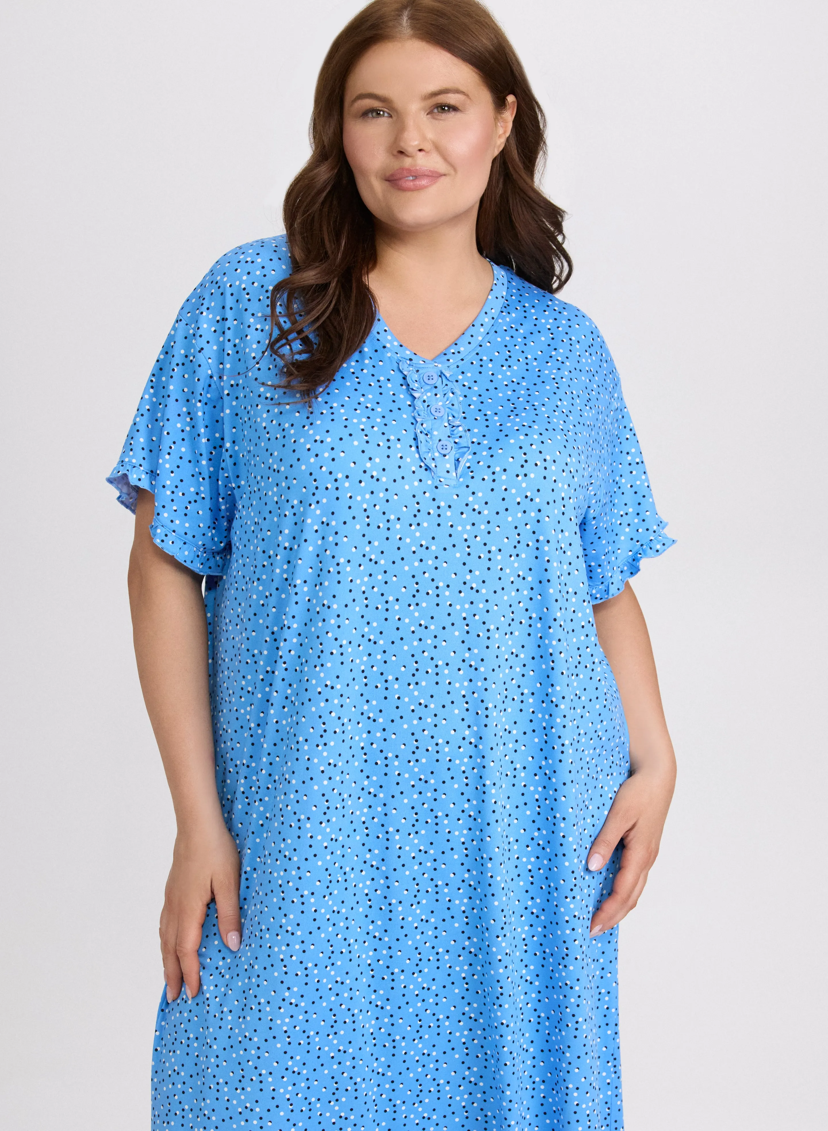 Dot Print Nightgown sold by Laura product image thumbnail 4