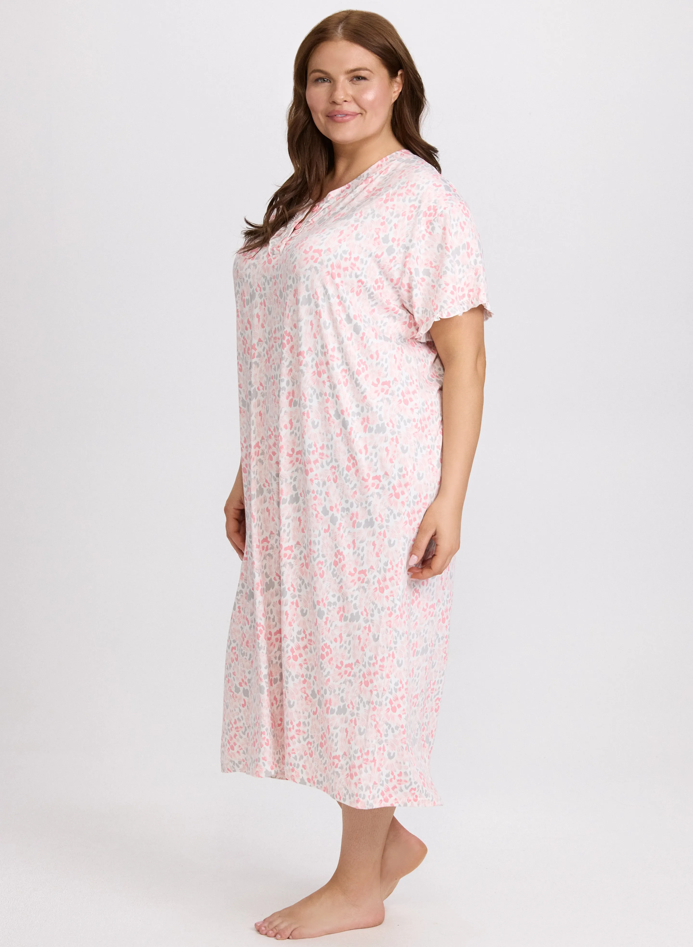 Mixed Animal Print Nightgown sold by Laura product image thumbnail 2