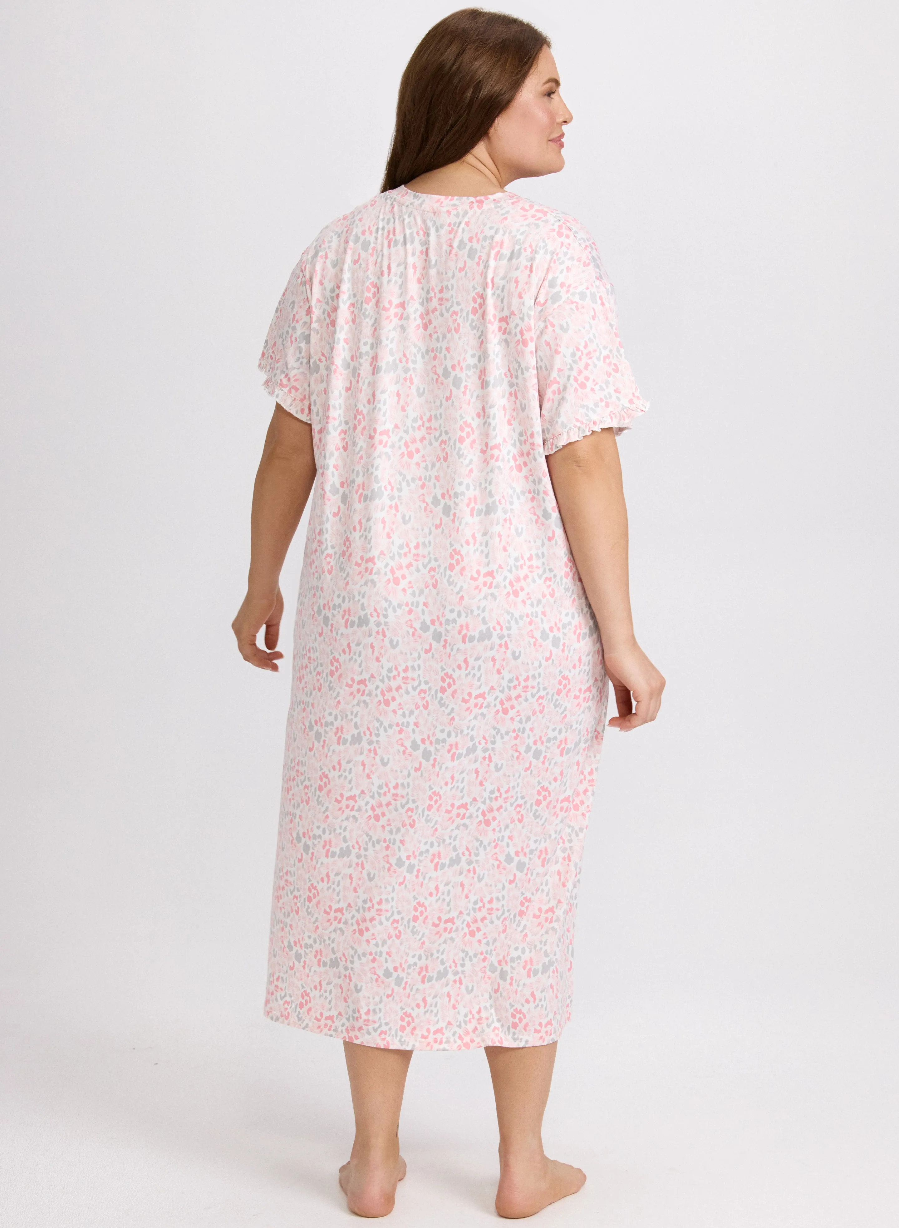 Mixed Animal Print Nightgown sold by Laura product image thumbnail 3