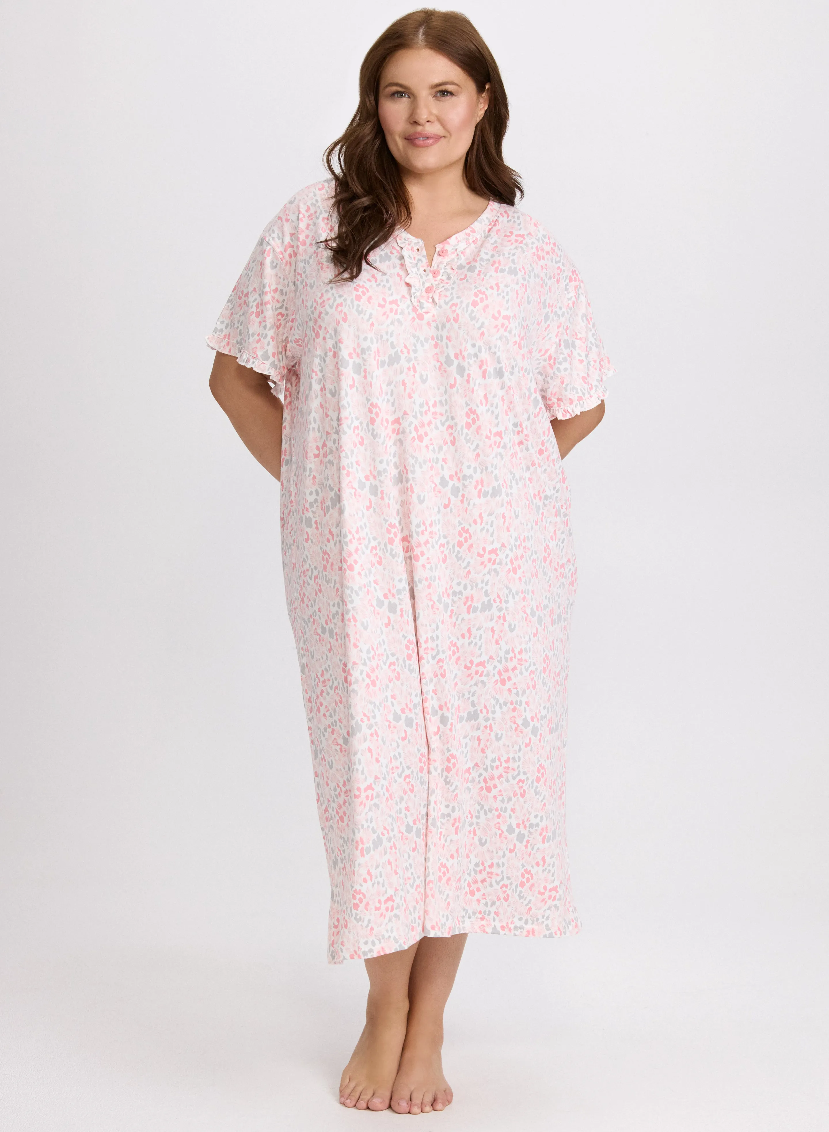 Mixed Animal Print Nightgown sold by Laura