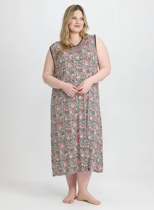 Mixed Print Night Gown sold by Laura