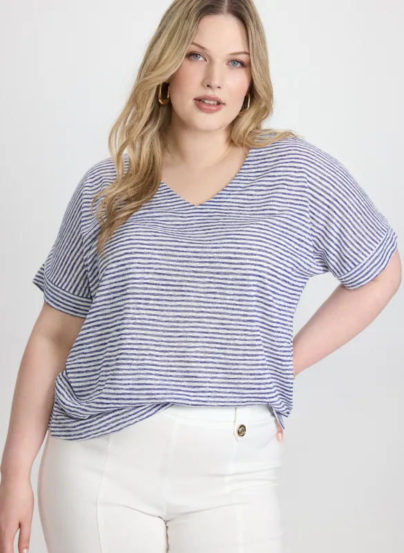 Striped Short Sleeve Top sold by Laura