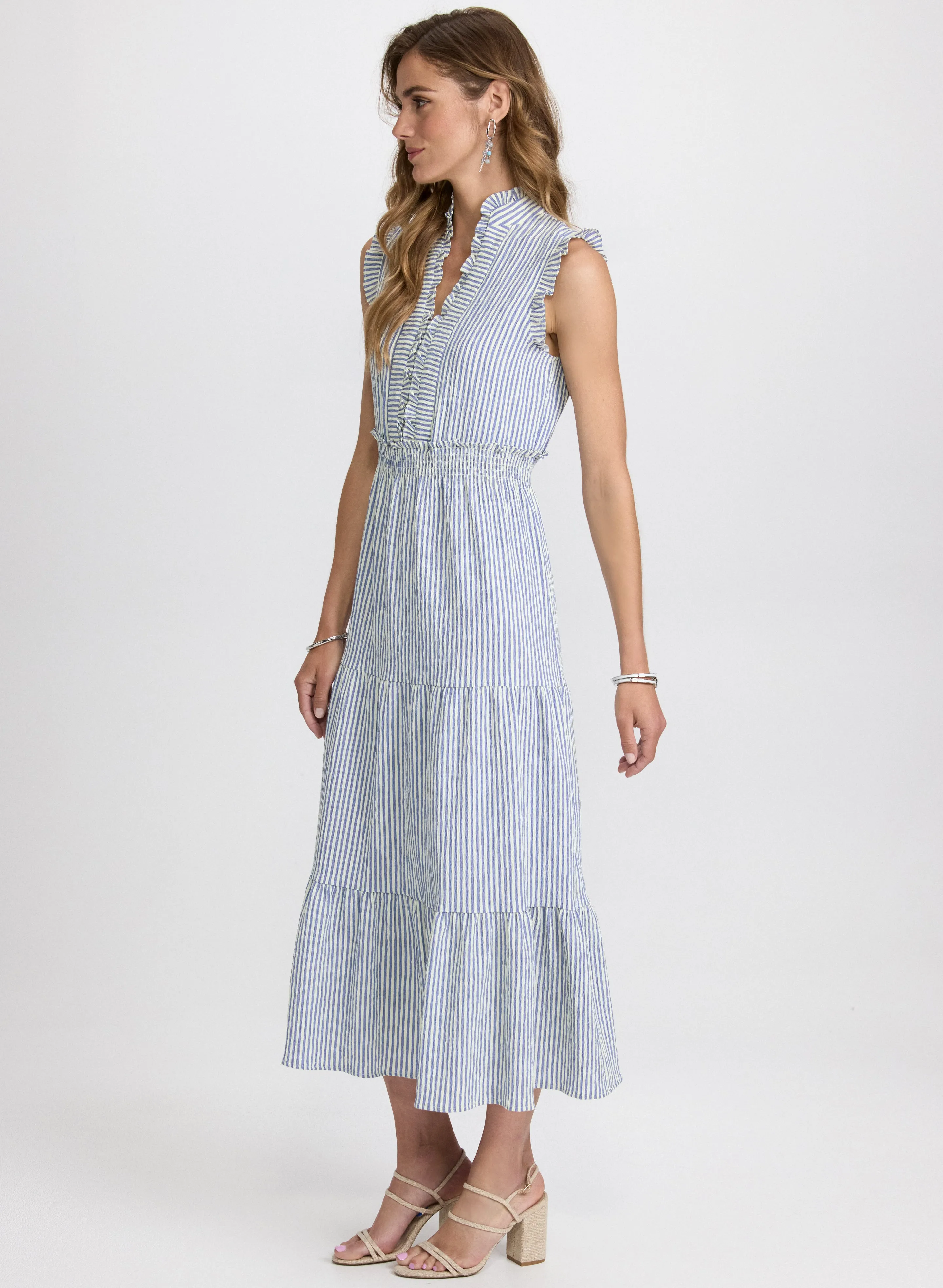 Striped Ruffle Detail Dress sold by Laura product image thumbnail 2