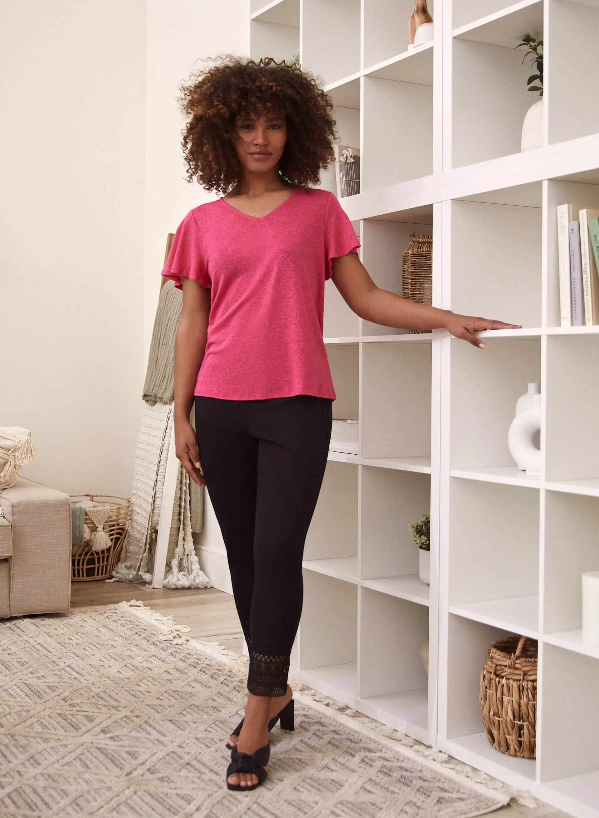 Short Ruffle Sleeve Tee sold by Laura product image thumbnail 3