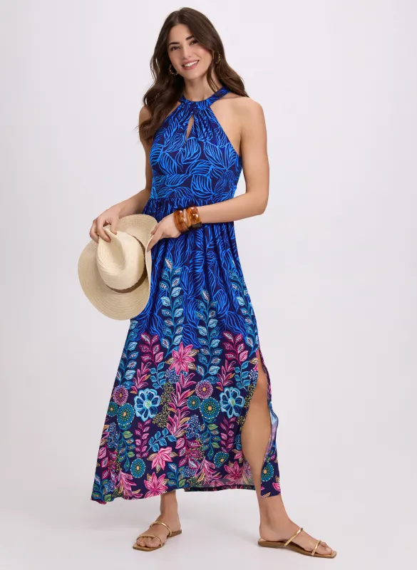 Leaf Print Maxi Dress sold by Laura