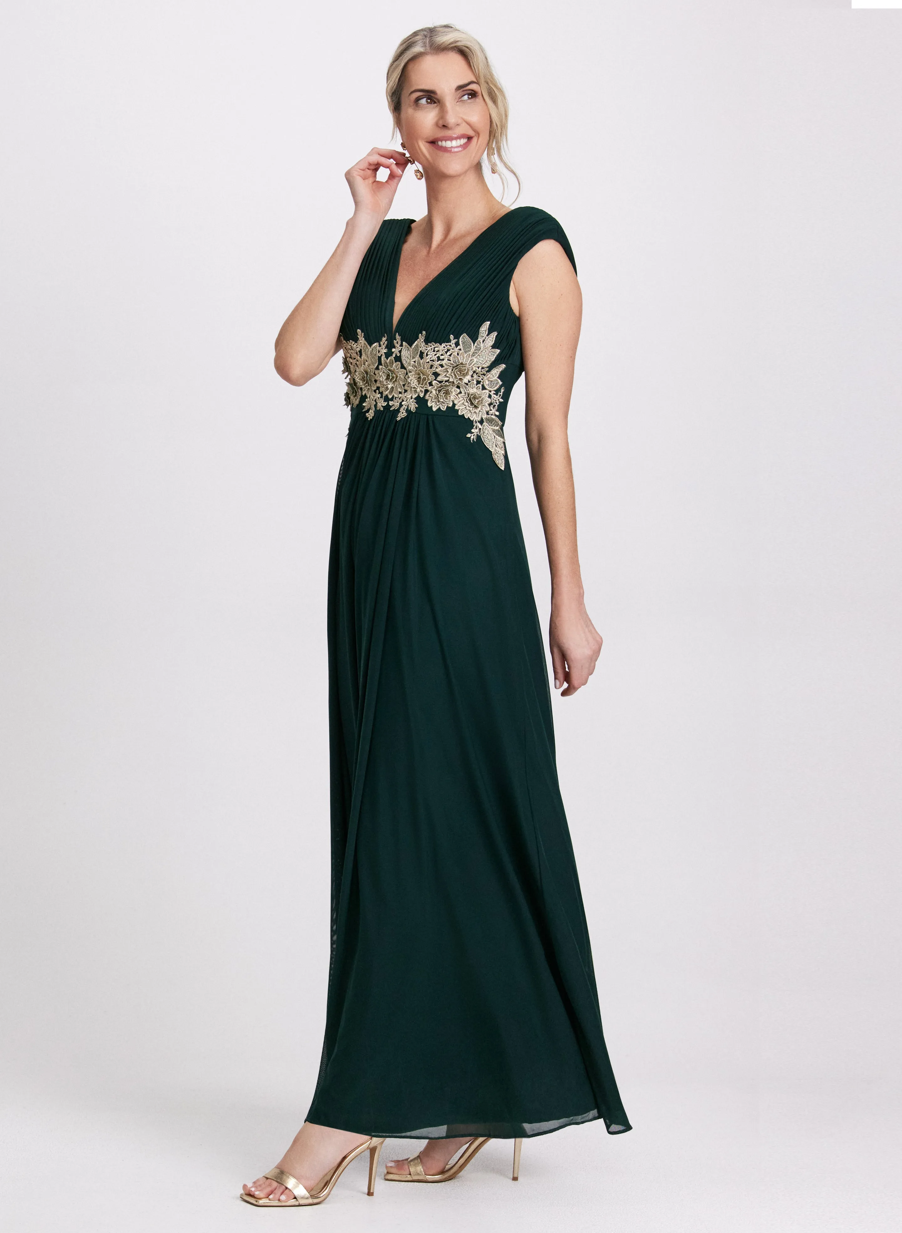 Embroidered Appliqué Maxi Dress sold by Laura product image thumbnail 2