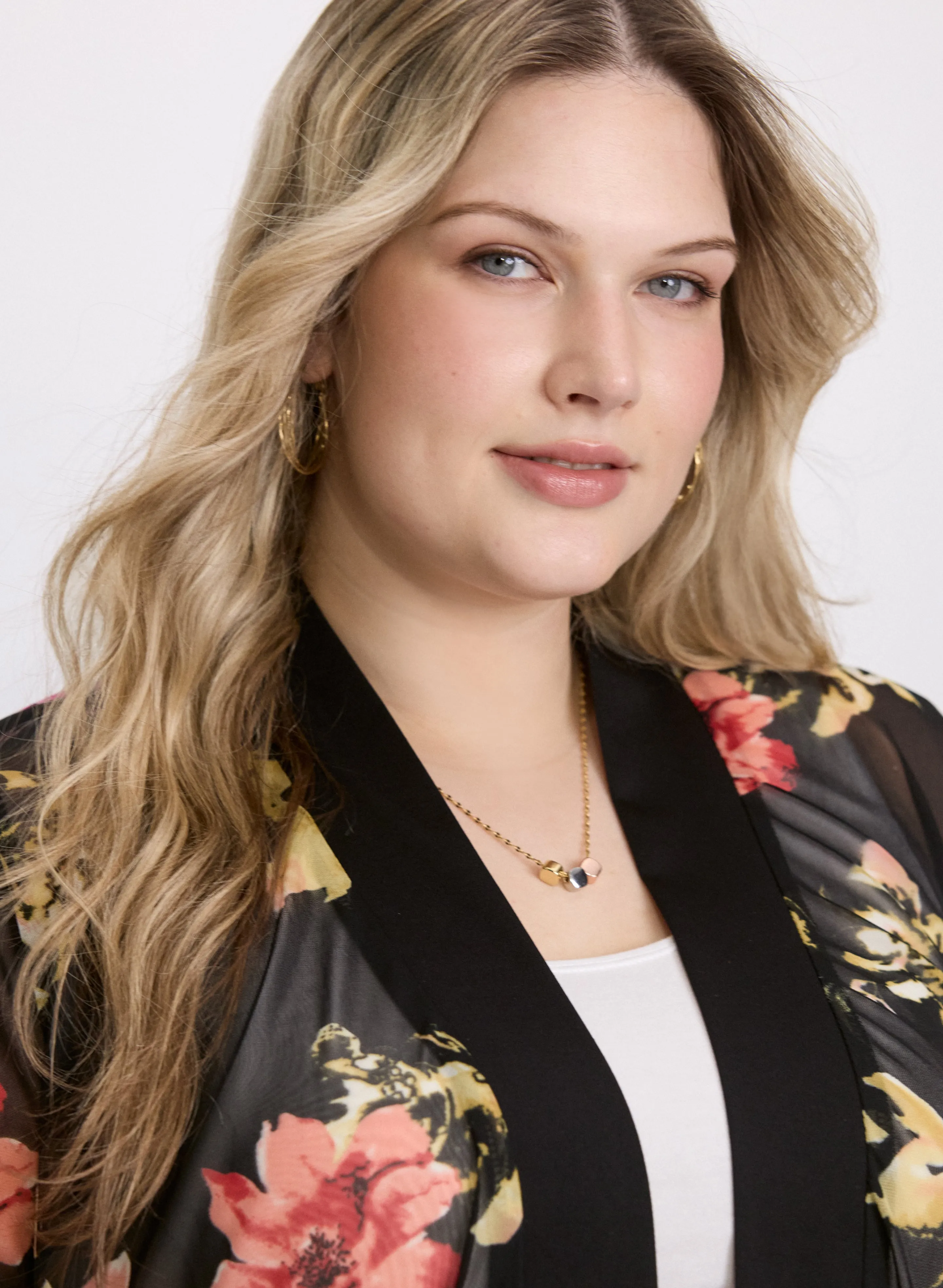 Sheer Floral Open Front Top sold by Laura product image thumbnail 5