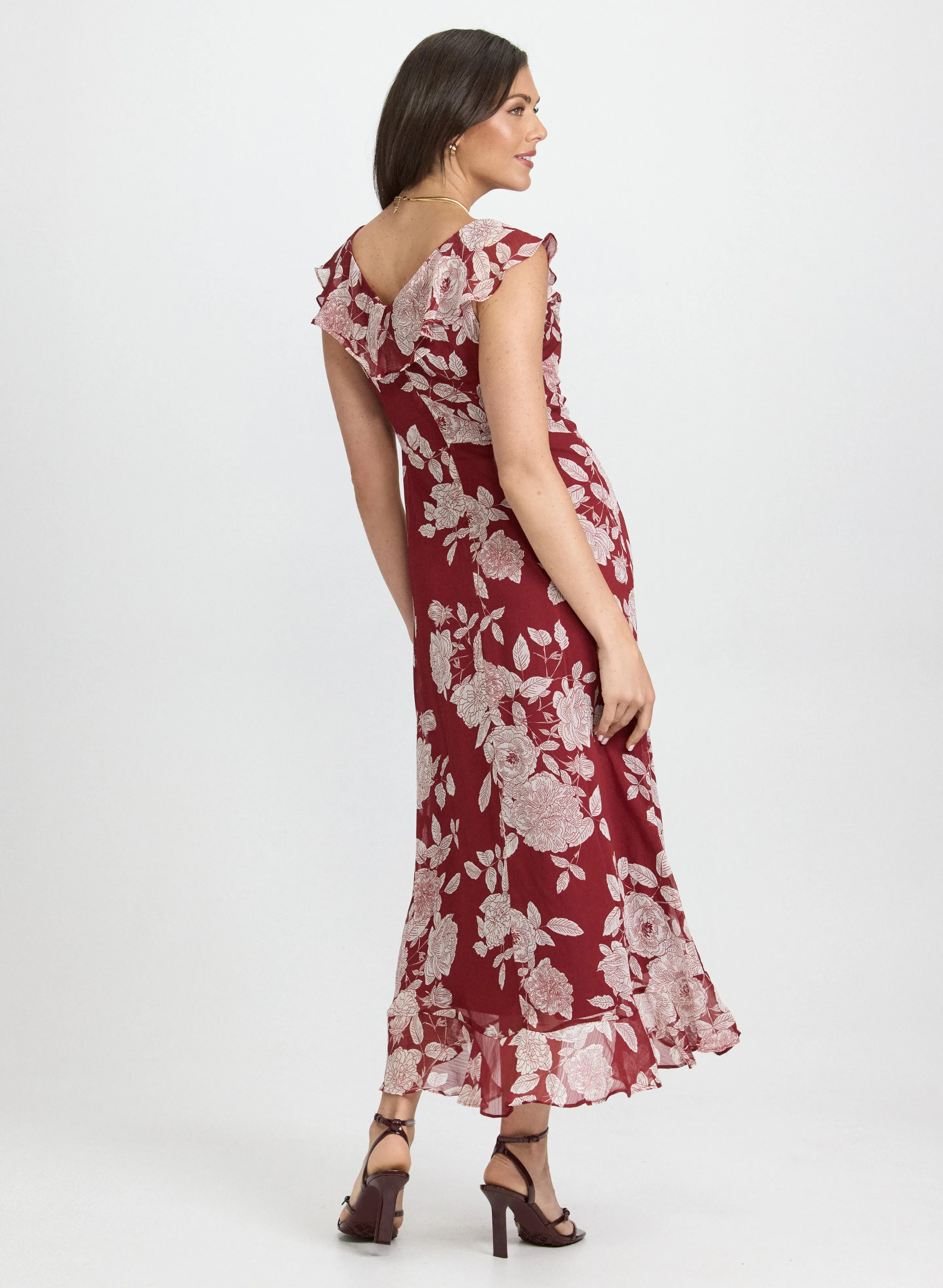 Floral Flounce Front Dress sold by Laura product image thumbnail 4