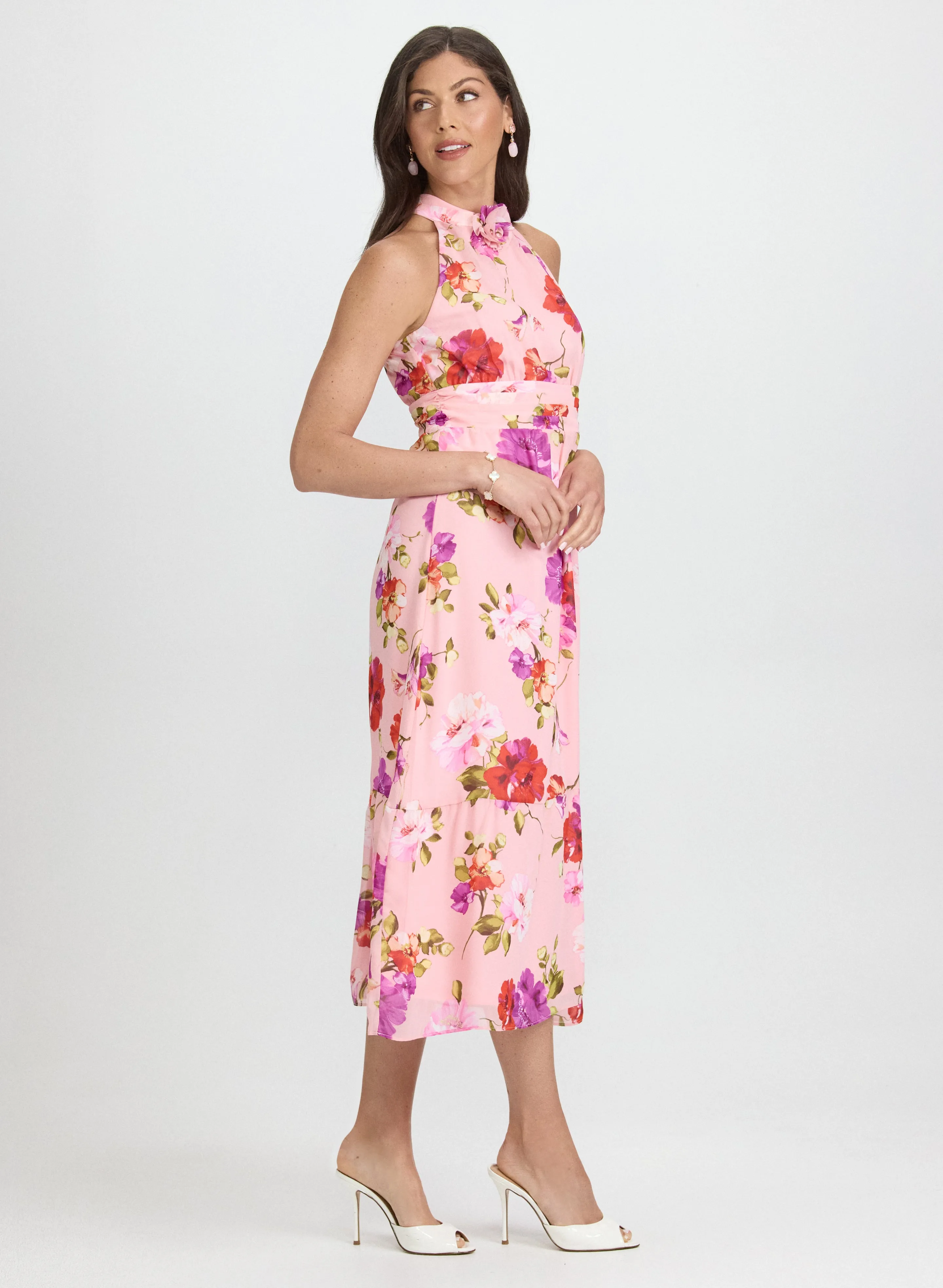 Floral Rosette Embellished Dress sold by Laura product image thumbnail 2