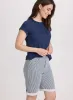 Striped Jean Shorts sold by Laura