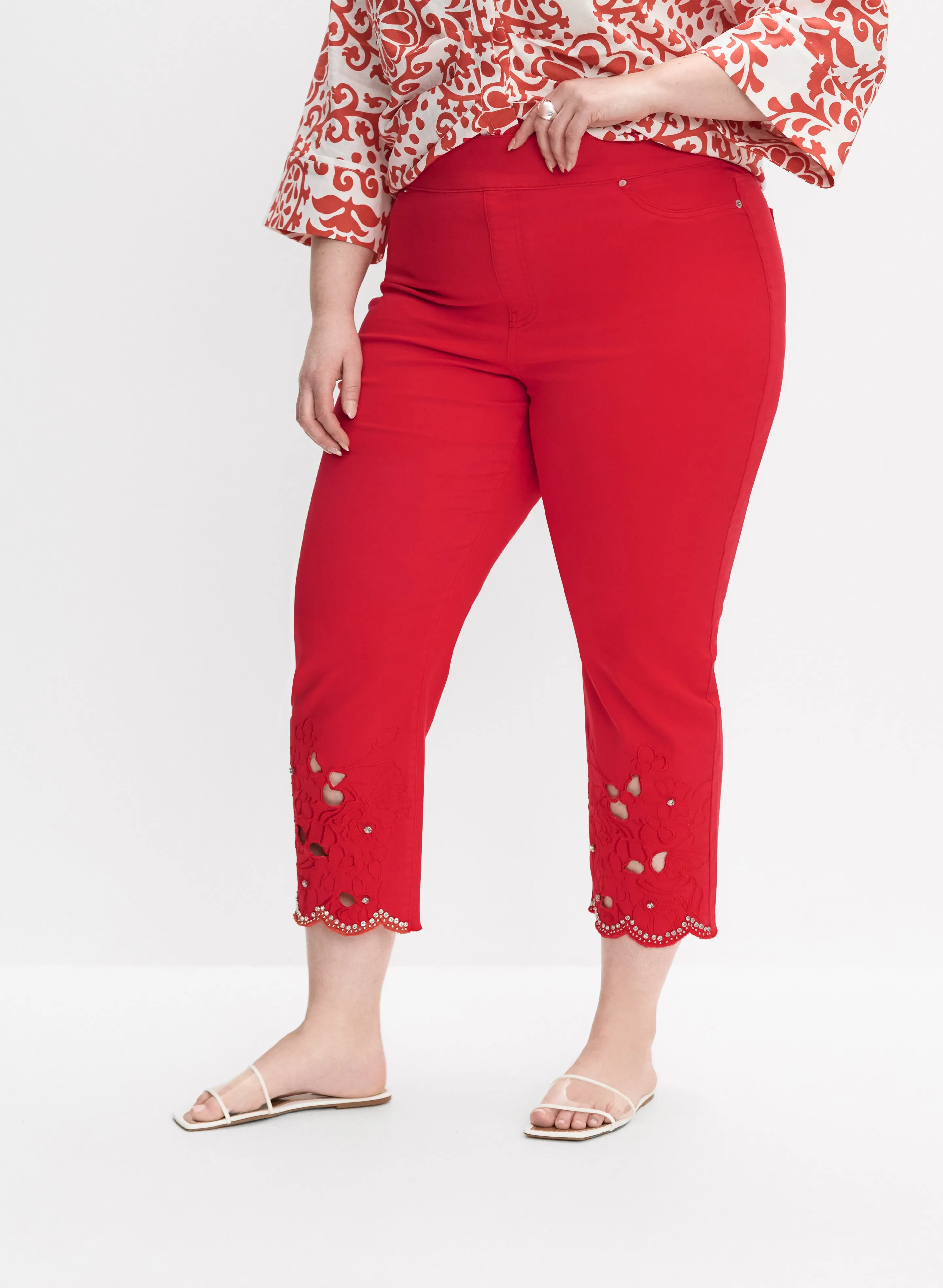Melanie Lyne - Embroidered Straight-Leg Jeans sold by Laura