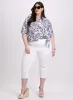 Crochet Trim Denim Capris sold by Laura