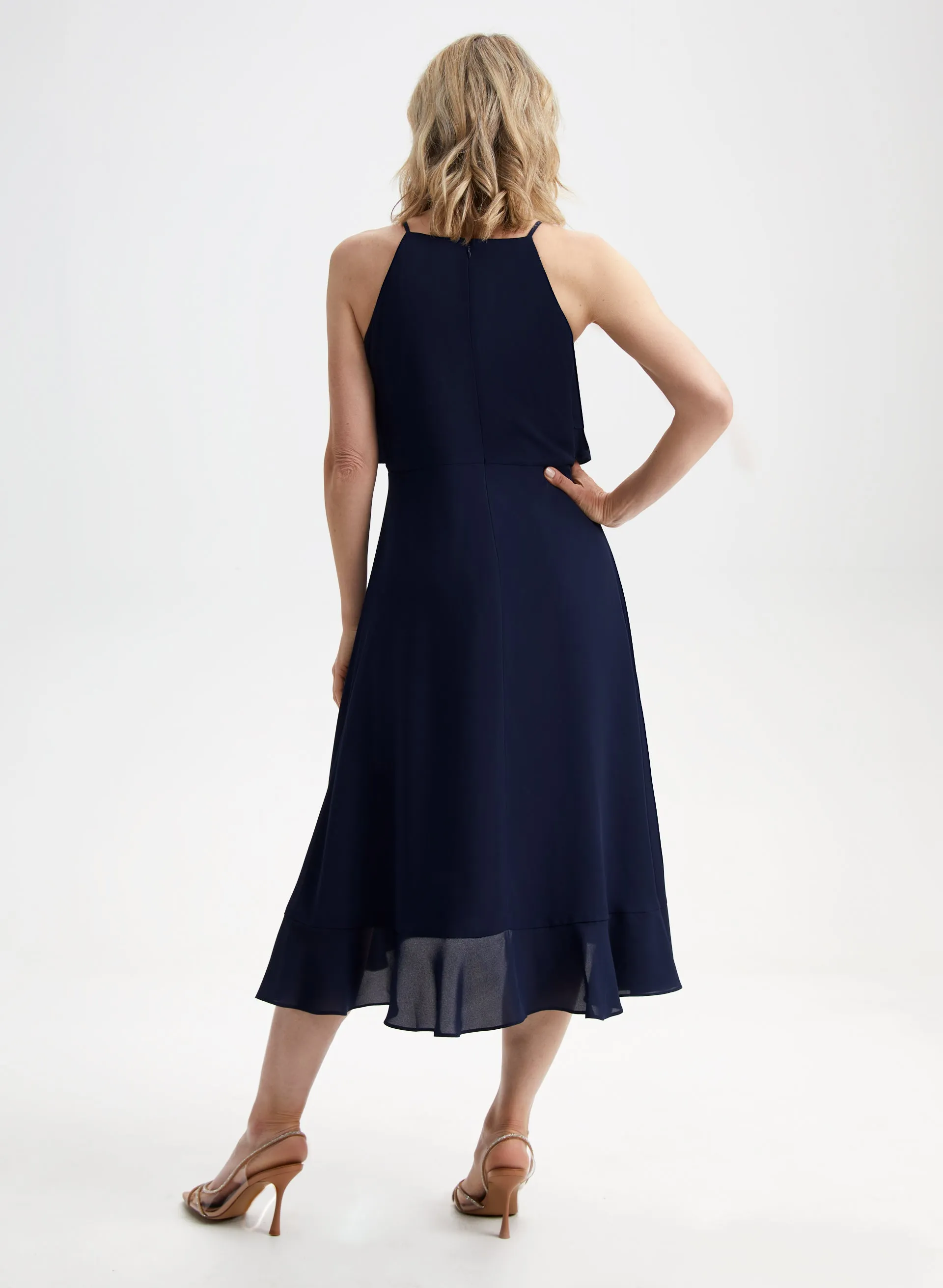 Tiered Ruffle Detail Halter Dress sold by Laura product image thumbnail 3