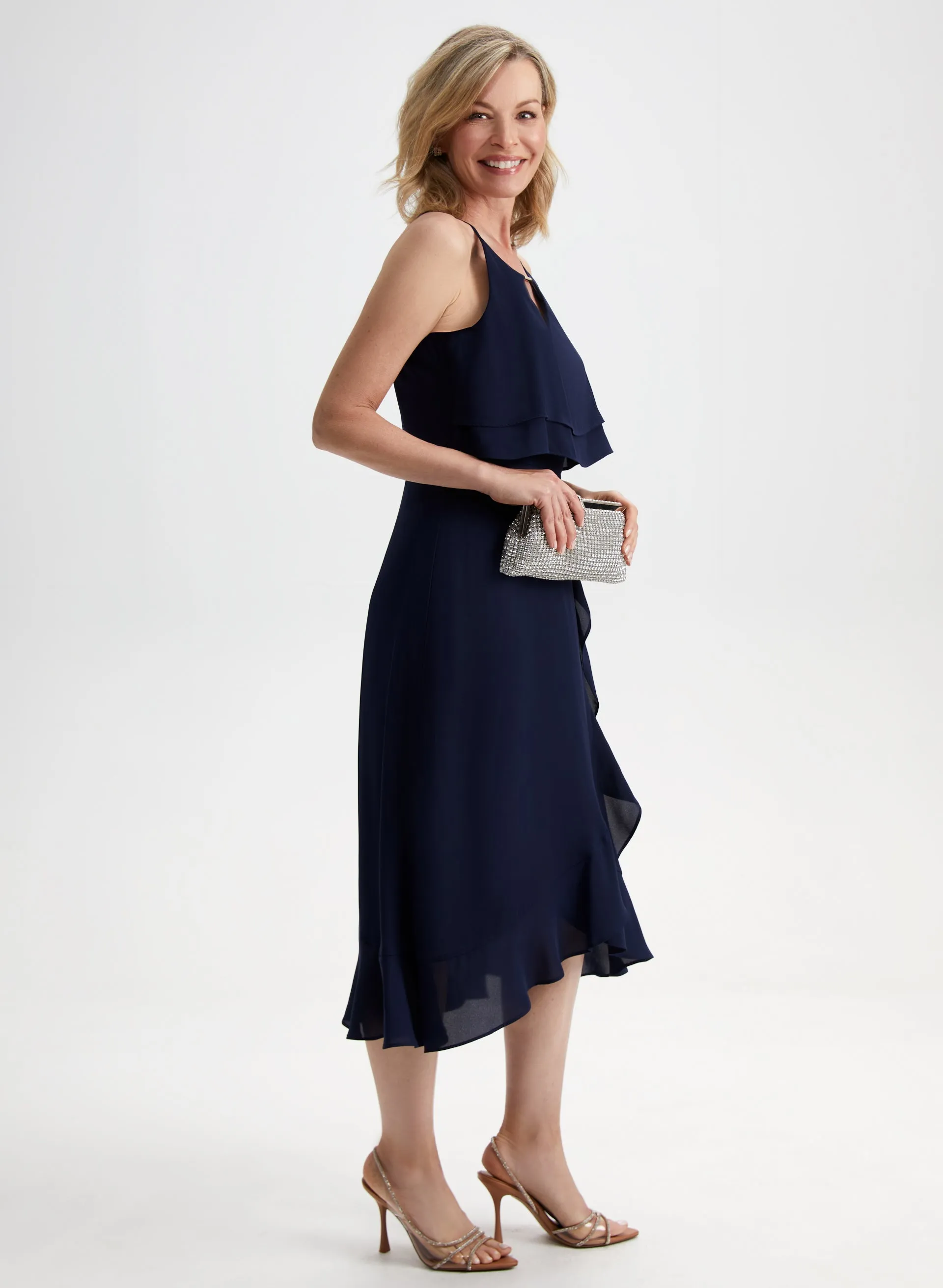 Tiered Ruffle Detail Halter Dress sold by Laura product image thumbnail 2