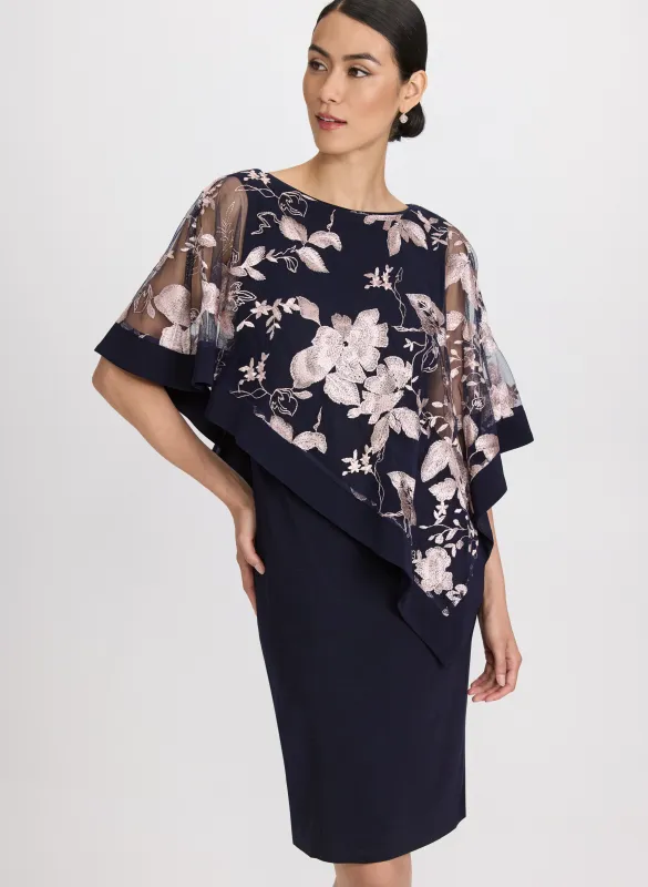 Embroidered Poncho & Jersey Dress sold by Laura