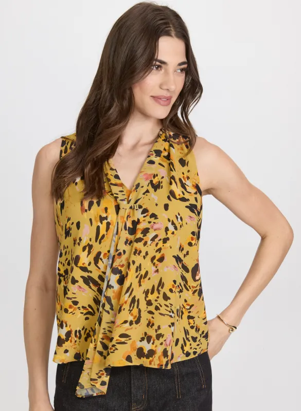 Sleeveless Leopard Print Blouse sold by Laura