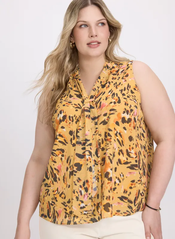 Sleeveless Leopard Print Blouse sold by Laura