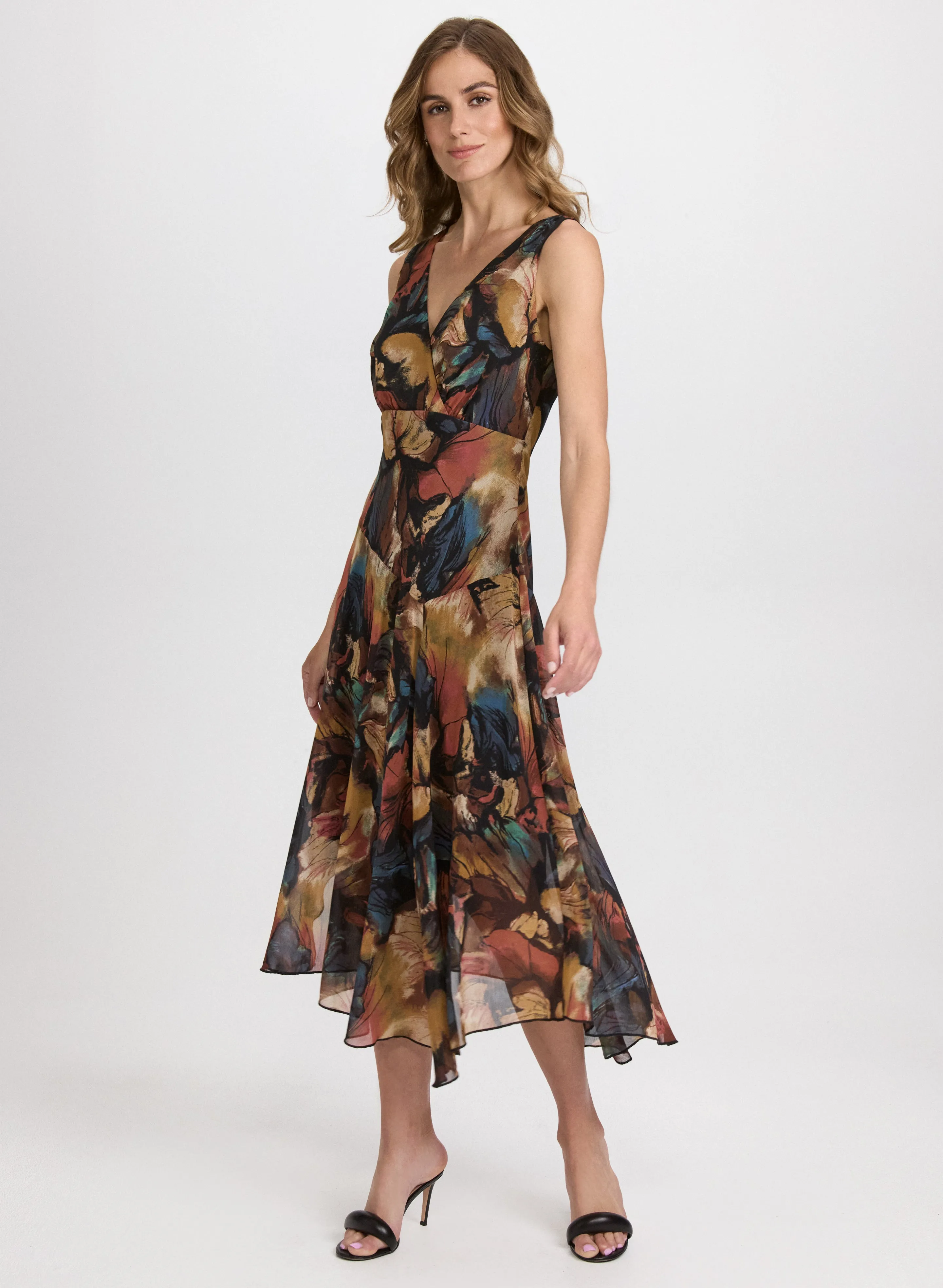 Floral Chiffon Midi Dress sold by Laura