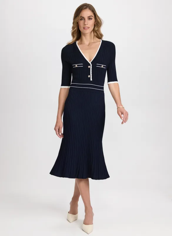 Knit V-Neck Dress sold by Laura