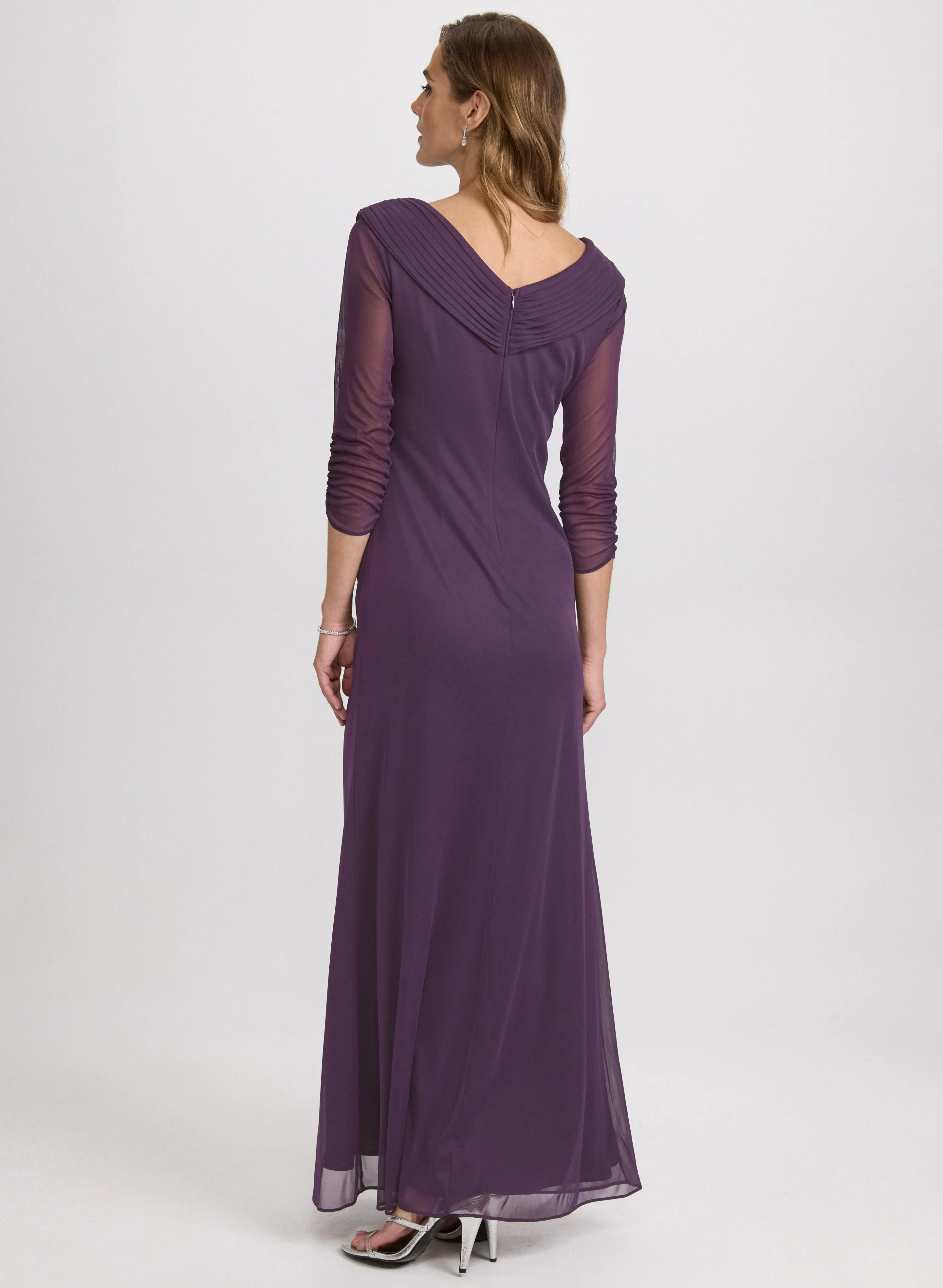 Mesh Wrap-Style Dress sold by Laura product image thumbnail 3