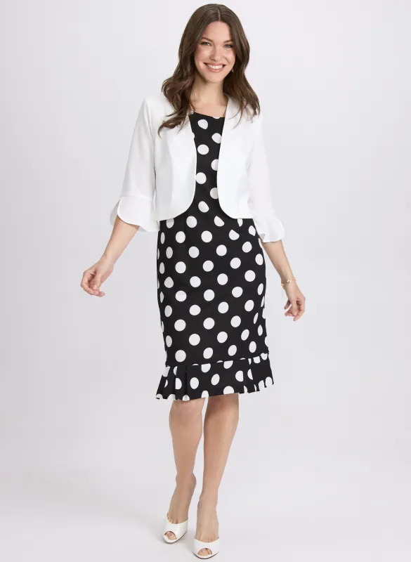 Polka Dot Dress & Jacket Set sold by Laura