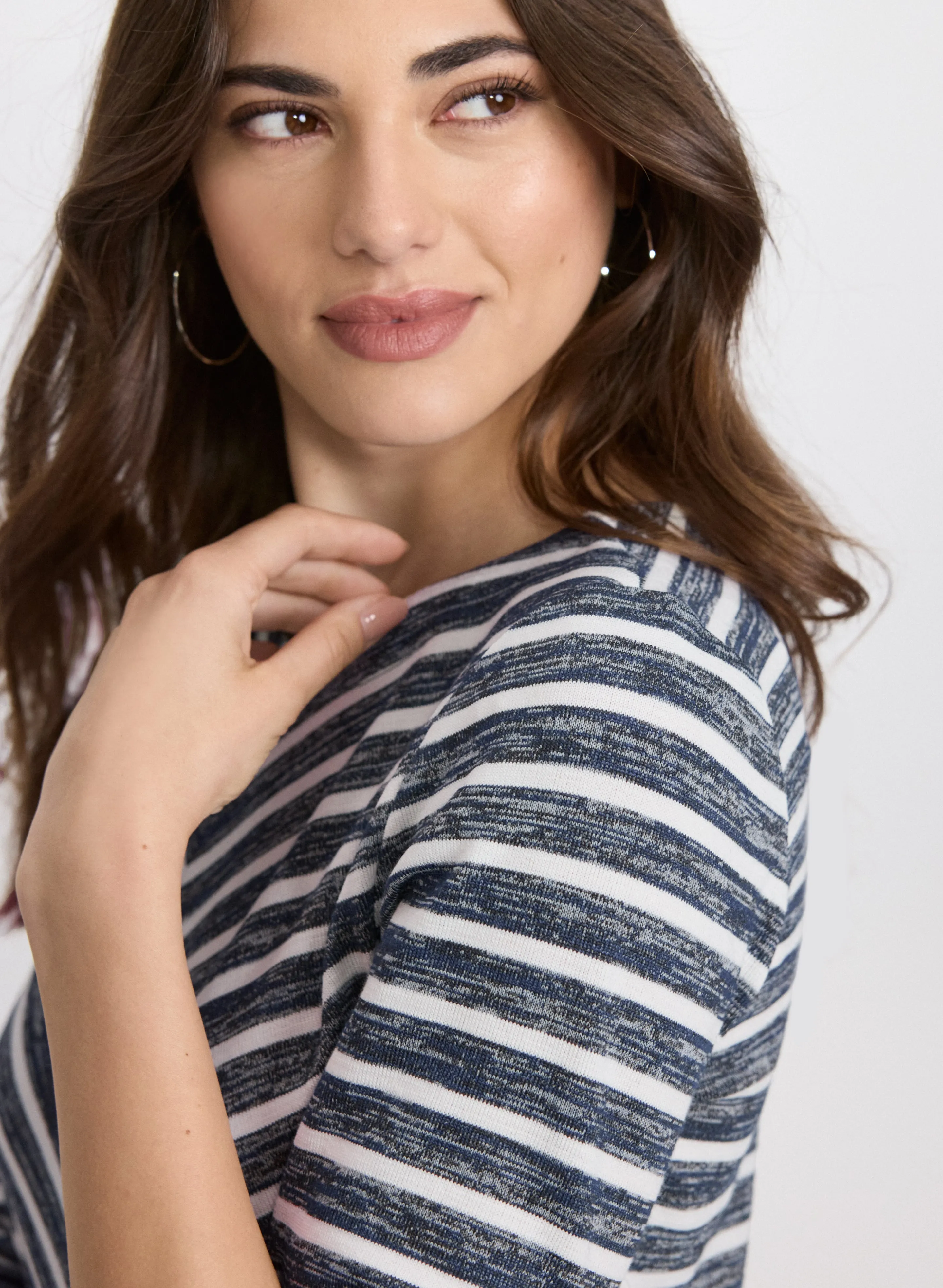 Stripe 3/4 Sleeve Top sold by Laura product image thumbnail 5