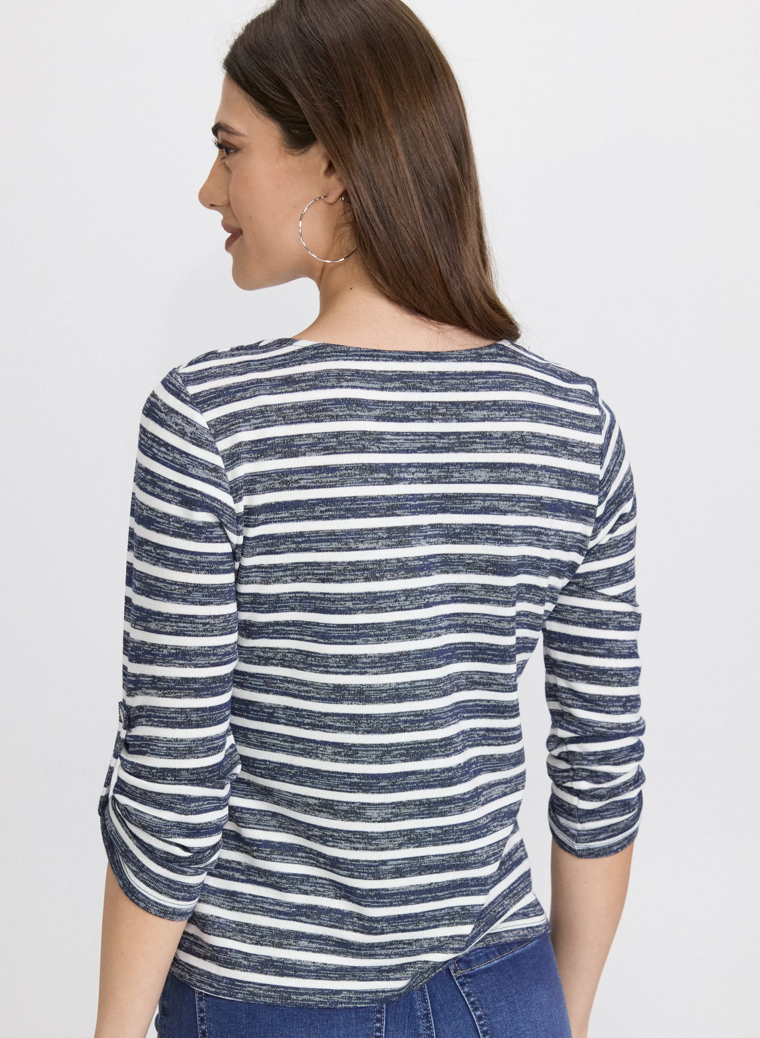 Stripe 3/4 Sleeve Top sold by Laura product image thumbnail 3
