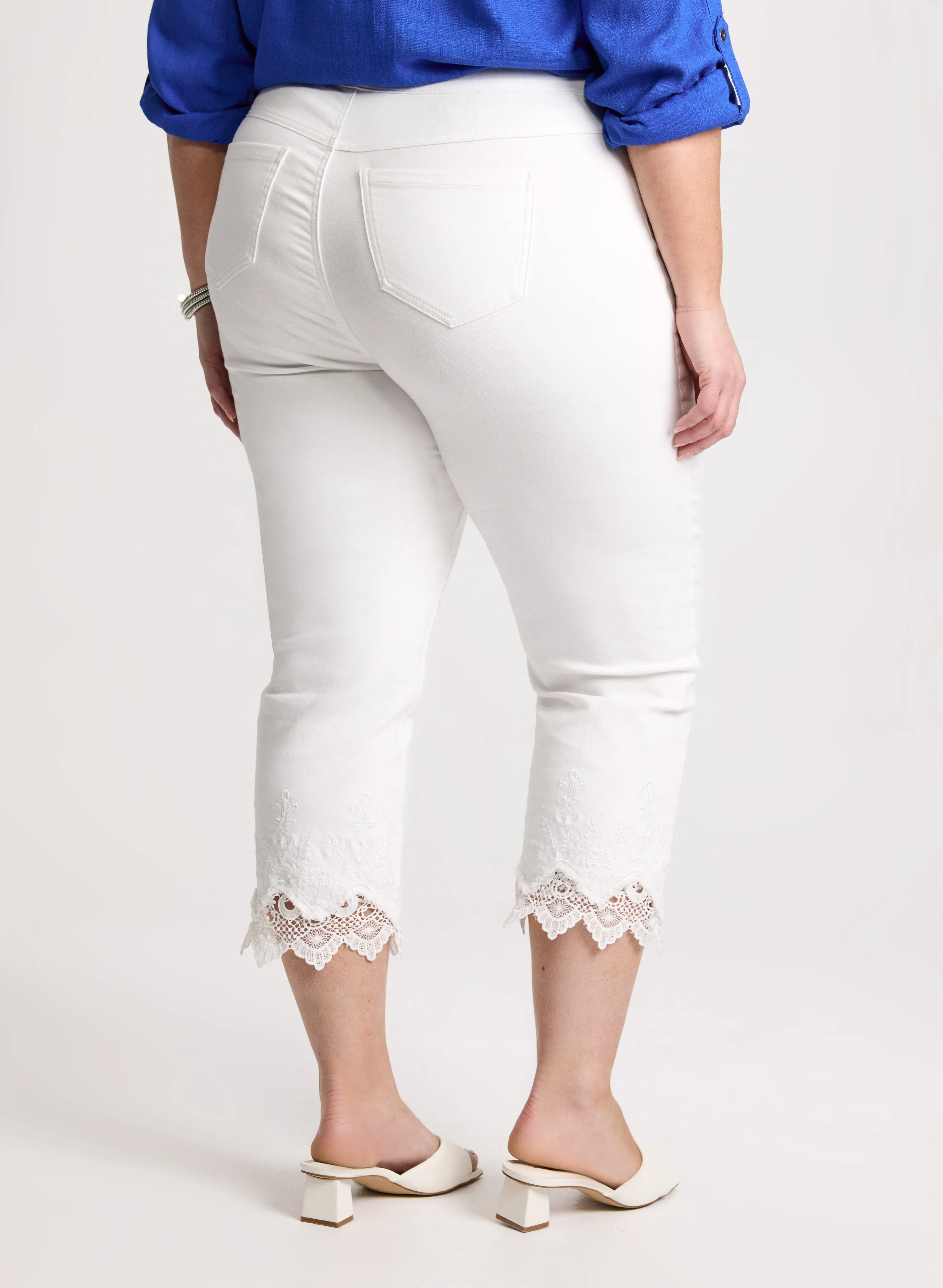 Lace Hem Denim Capris sold by Laura product image thumbnail 2