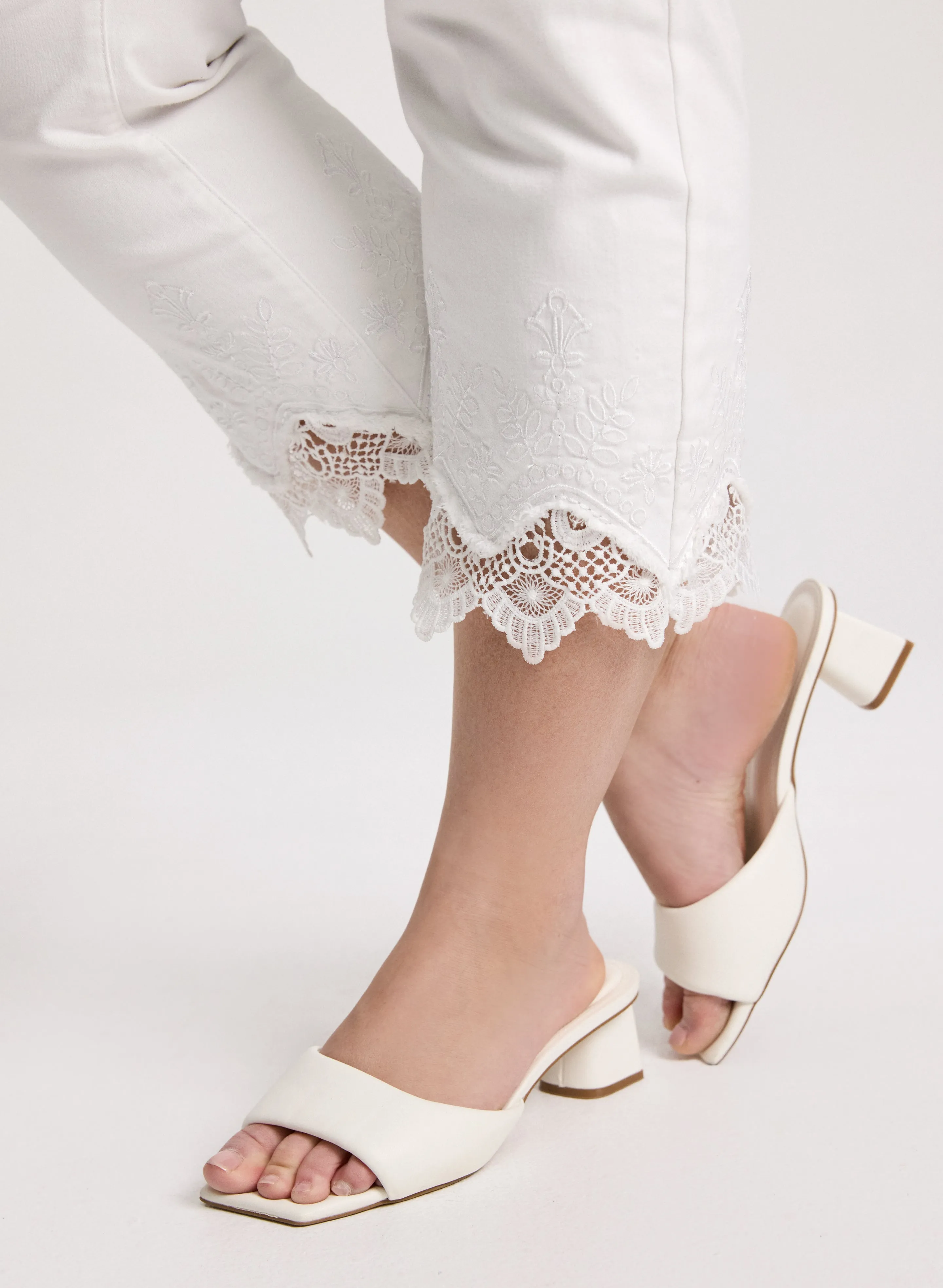 Lace Hem Denim Capris sold by Laura product image thumbnail 4