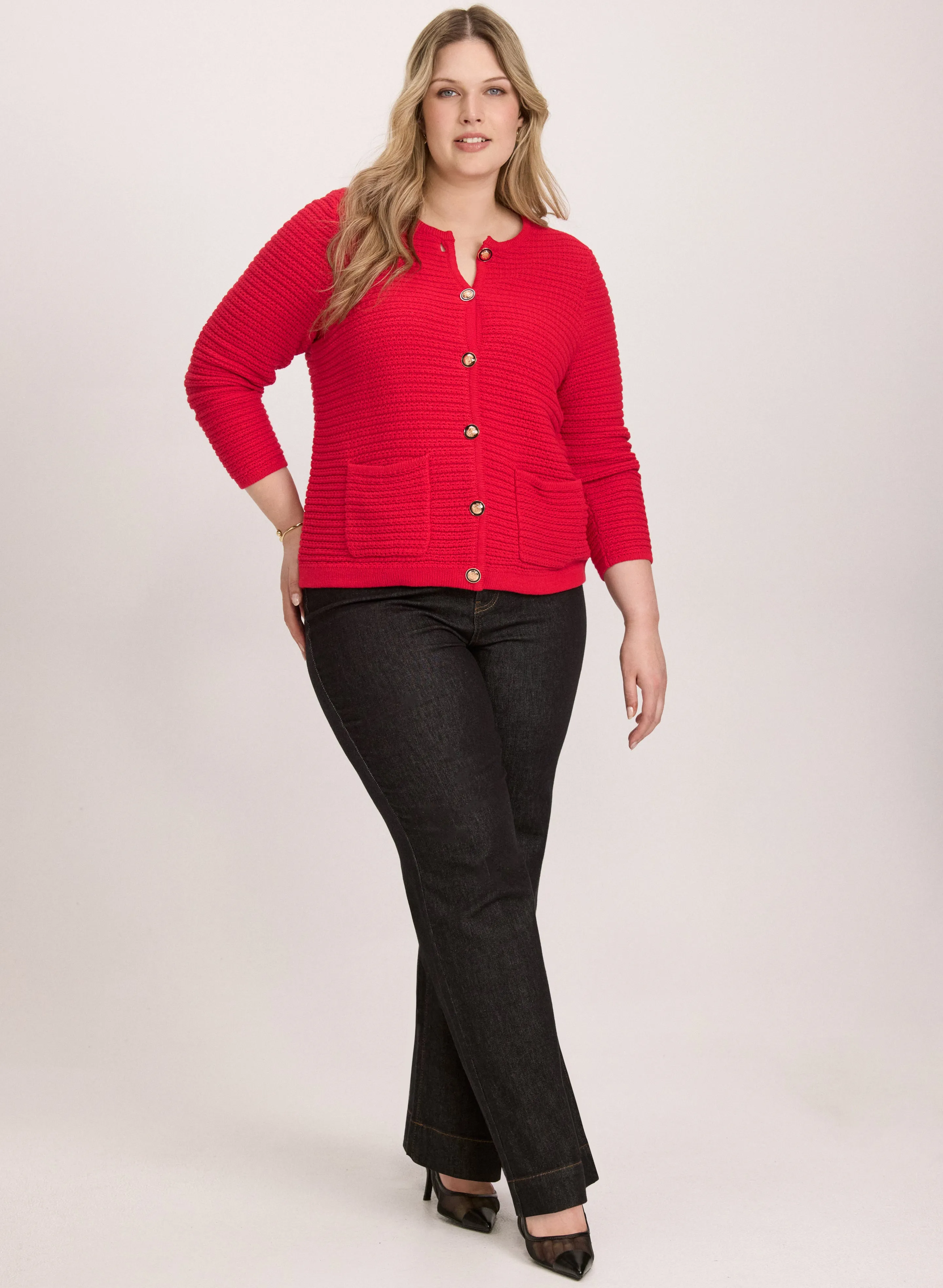 Textured Knit Cardigan sold by Laura product image thumbnail 4