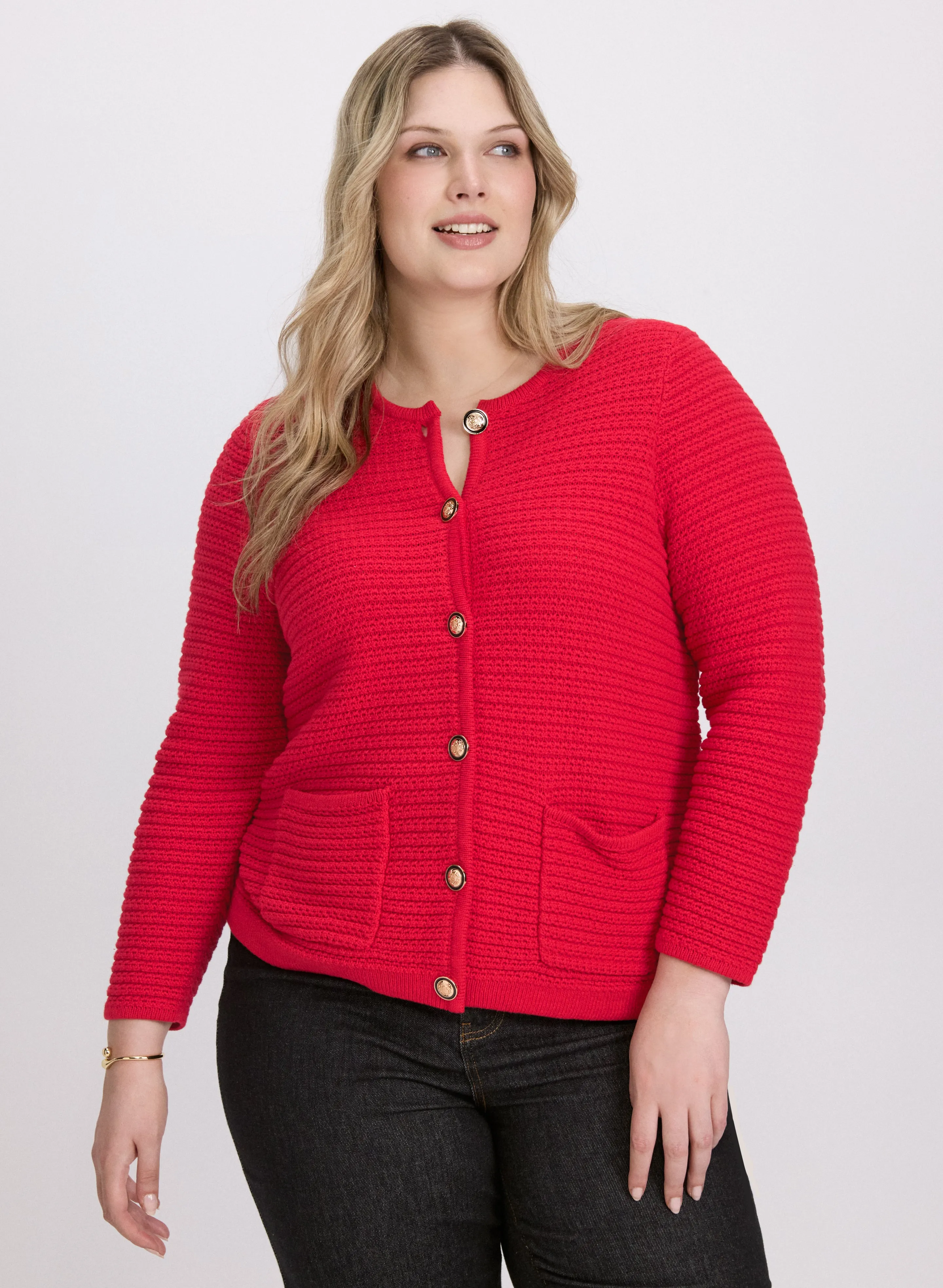 Textured Knit Cardigan sold by Laura