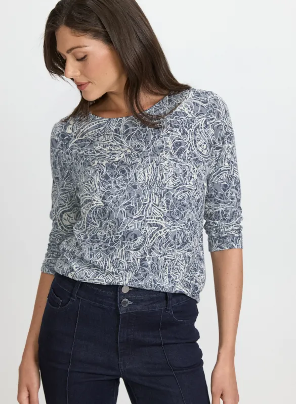 Mixed Print T-Shirt sold by Laura