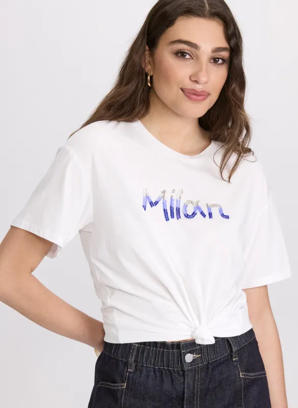 'Milan' Sequin T-Shirt sold by Laura