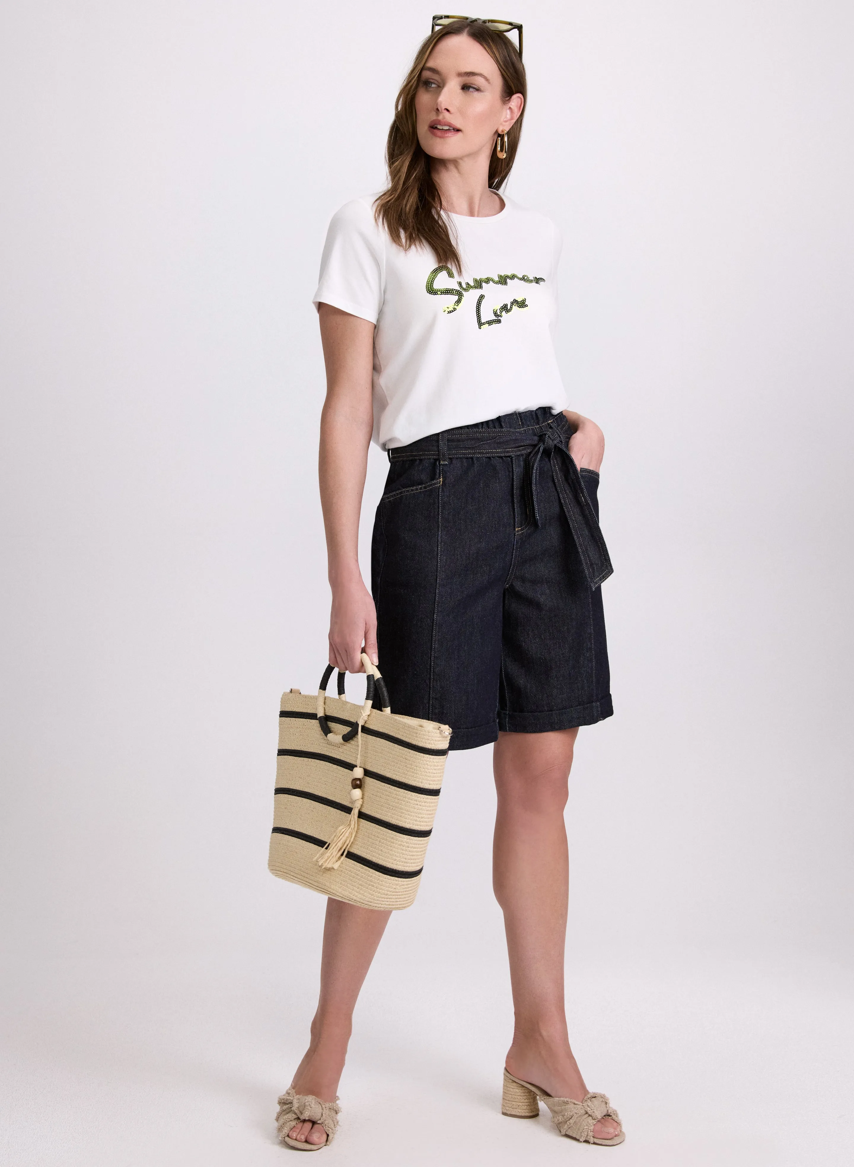 Sequined Script T-Shirt sold by Laura product image thumbnail 4