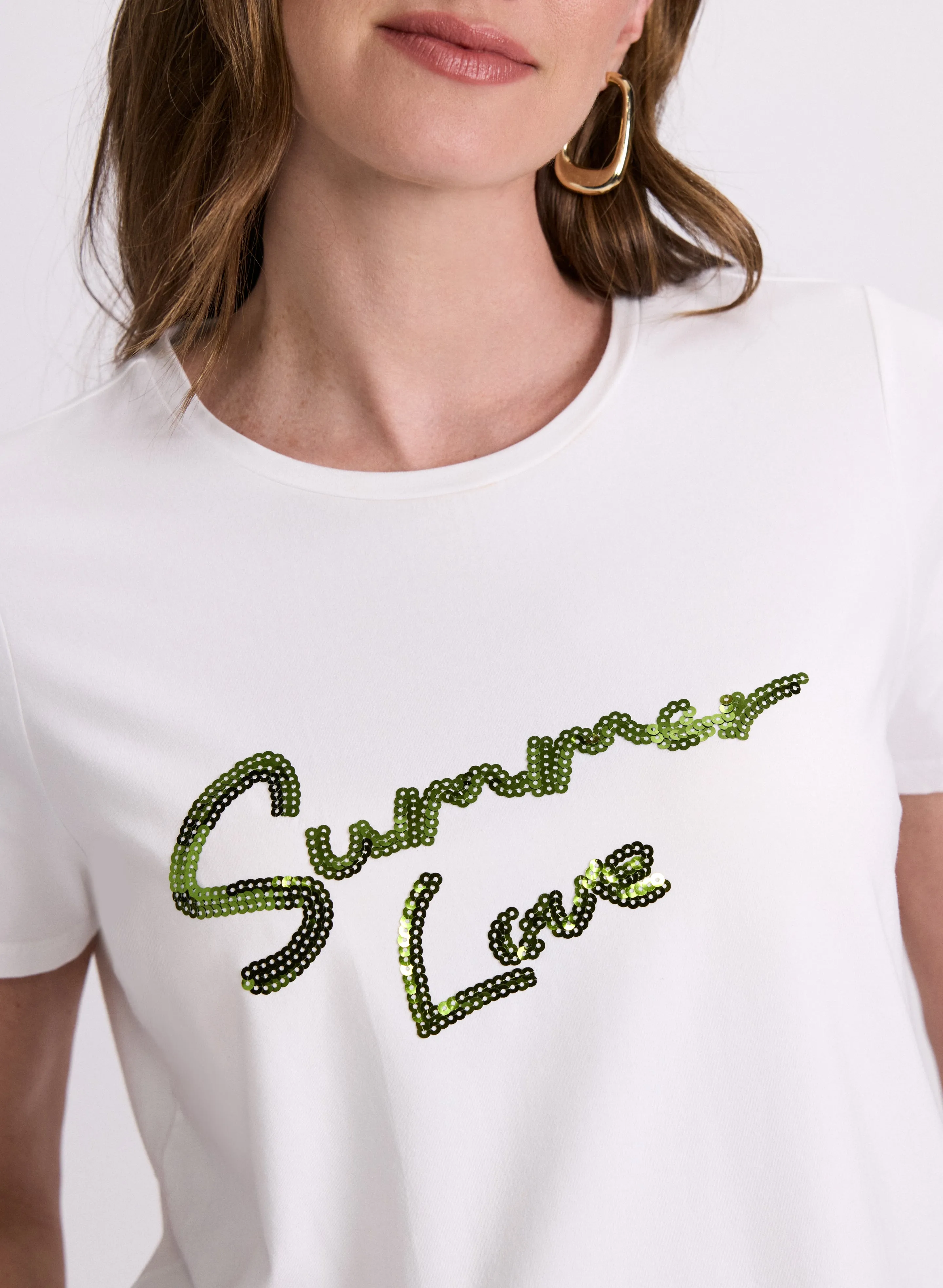 Sequined Script T-Shirt sold by Laura product image thumbnail 5