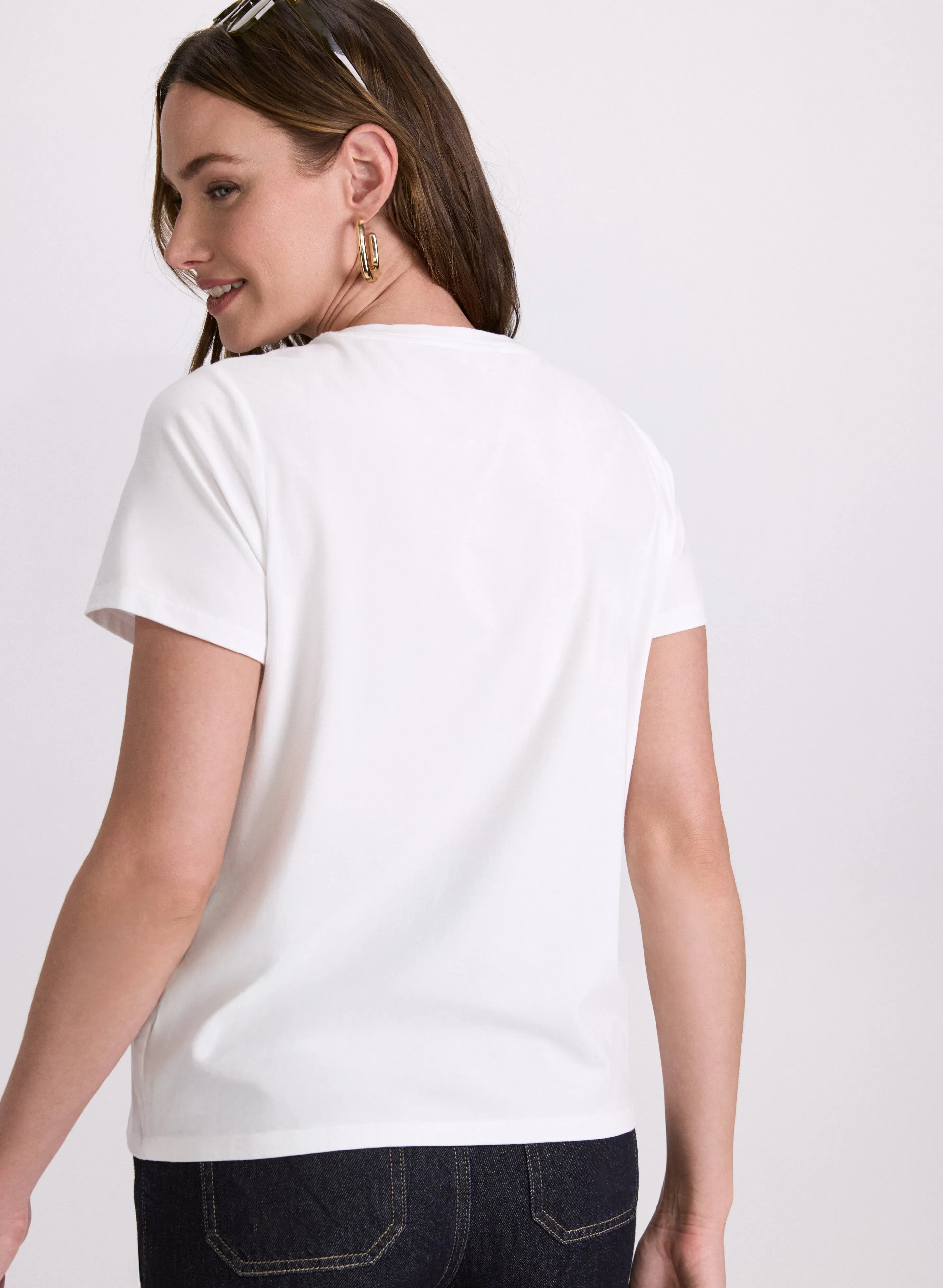 Sequined Script T-Shirt sold by Laura product image thumbnail 2