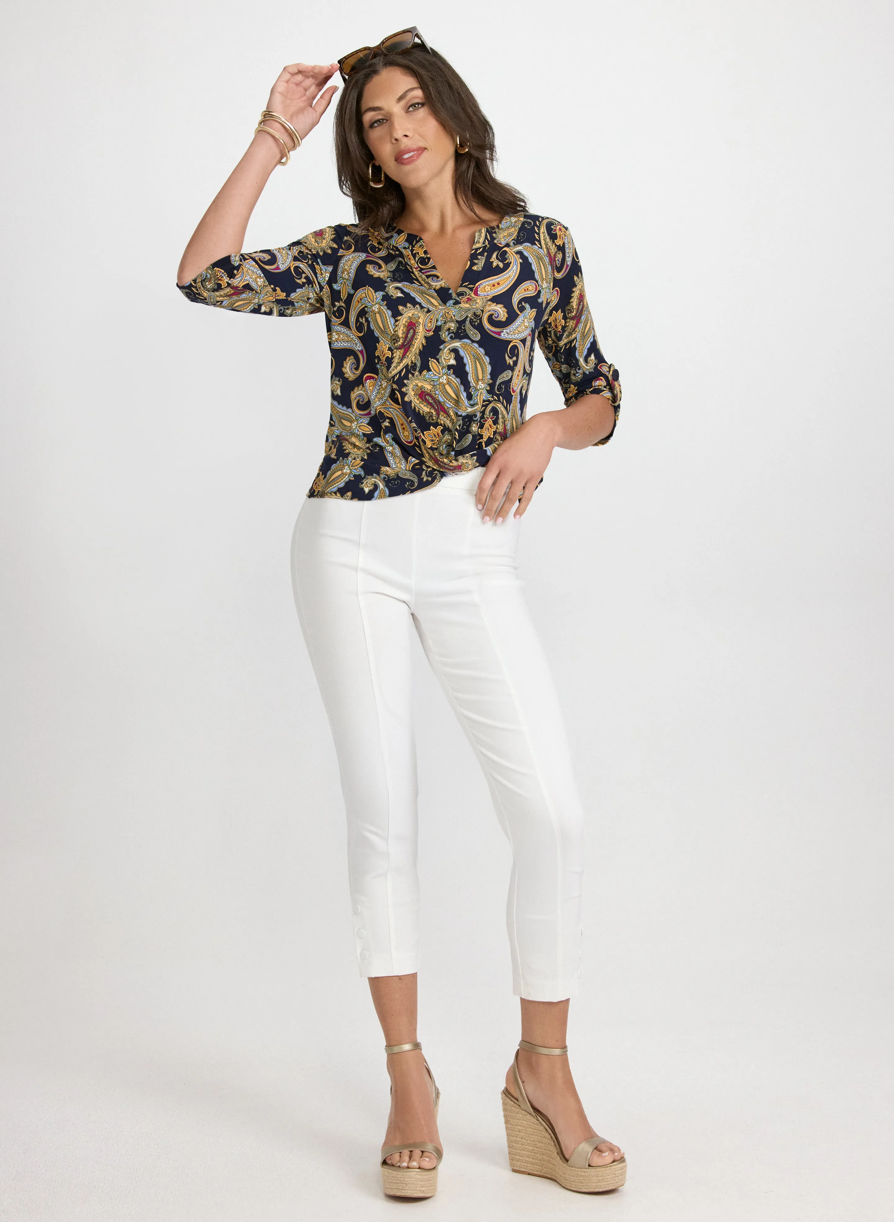 Paisley Split Neck Top sold by Laura product image thumbnail 3