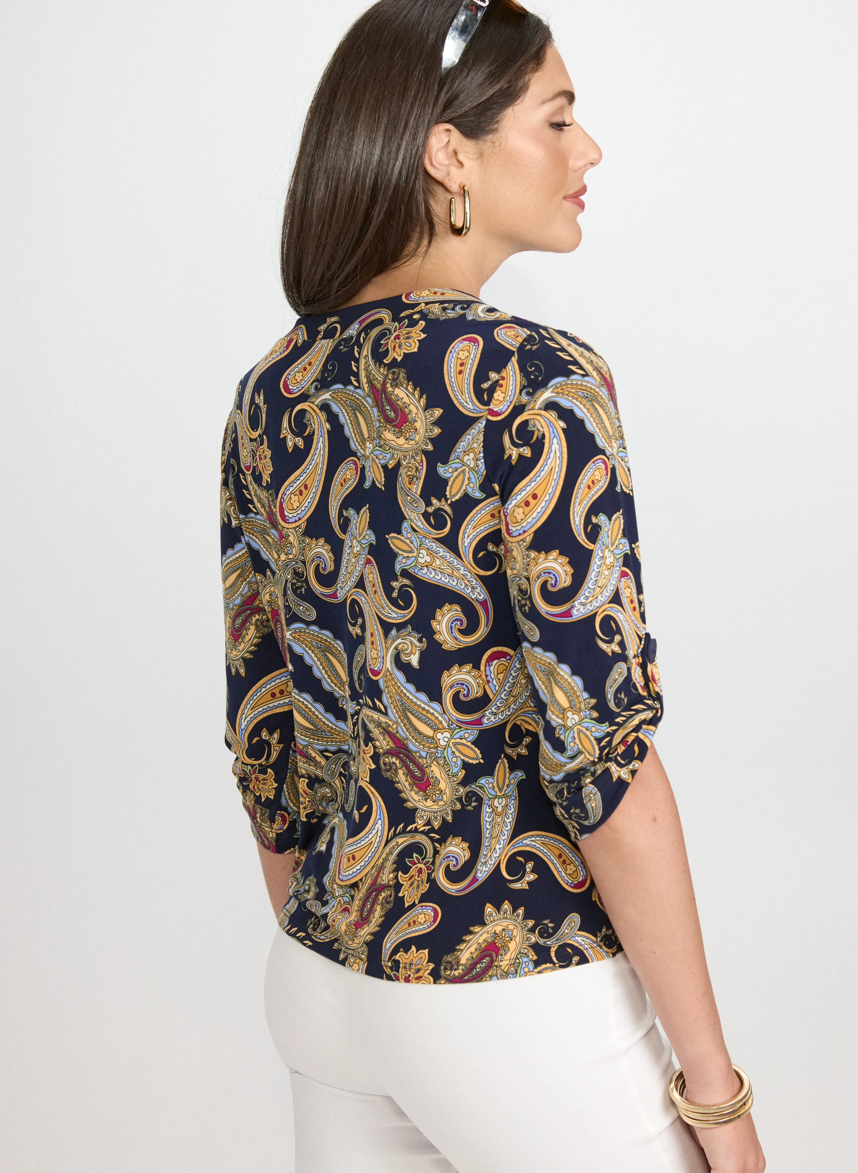 Paisley Split Neck Top sold by Laura product image thumbnail 2