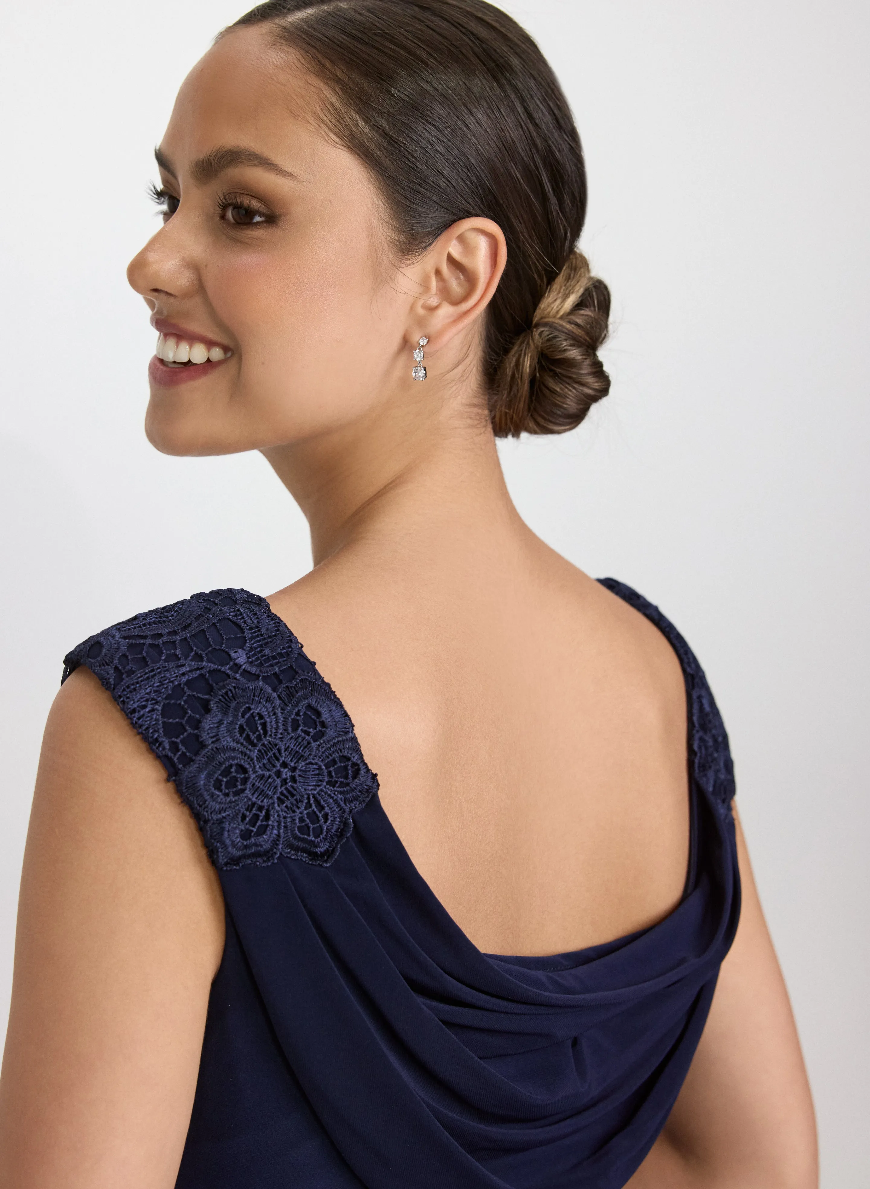 Lace Cowl Back Dress sold by Laura product image thumbnail 5