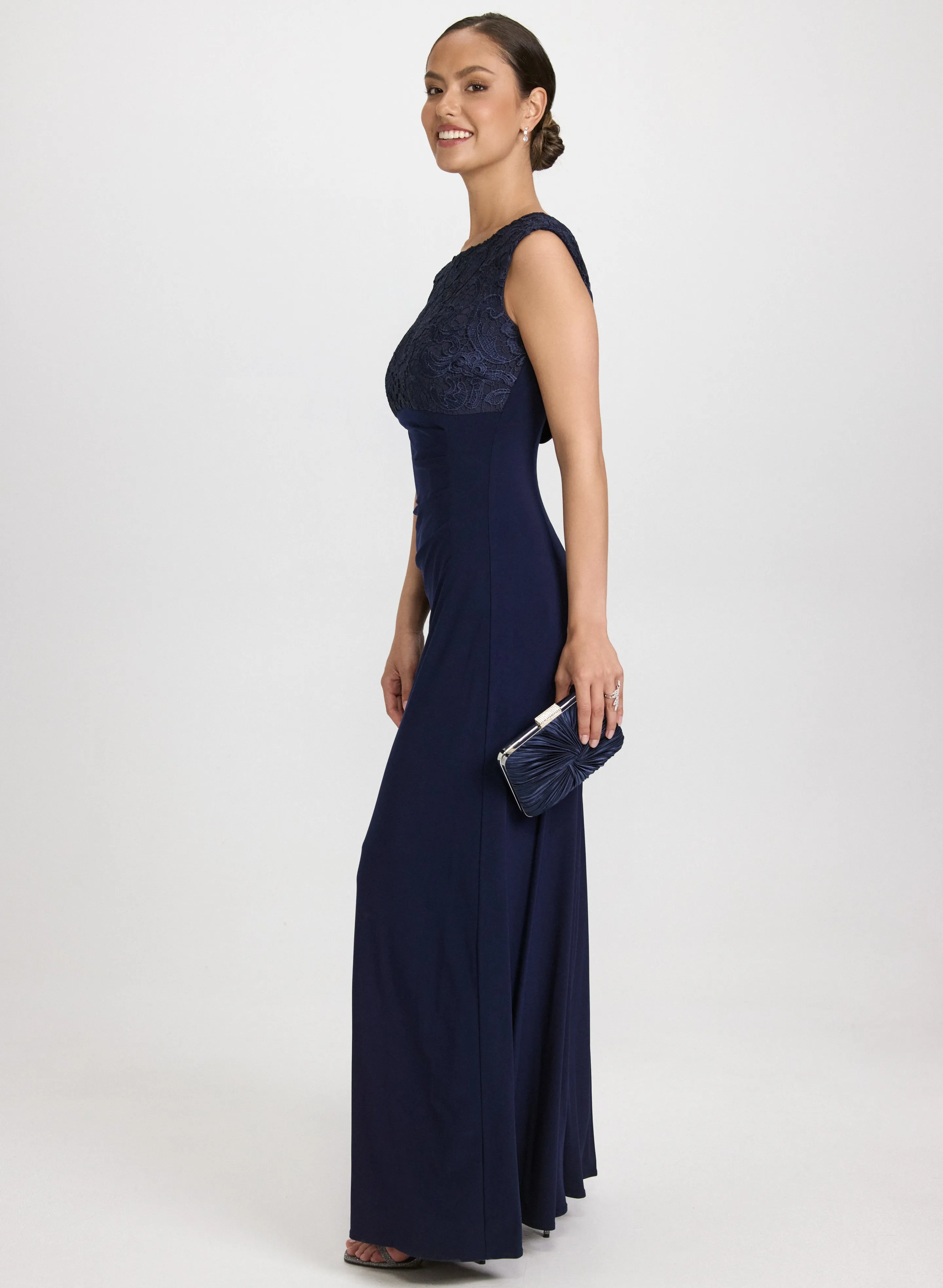 Lace Cowl Back Dress sold by Laura product image thumbnail 2