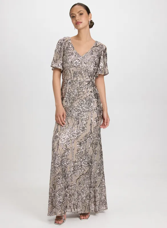 Sequined Floral Dress sold by Laura