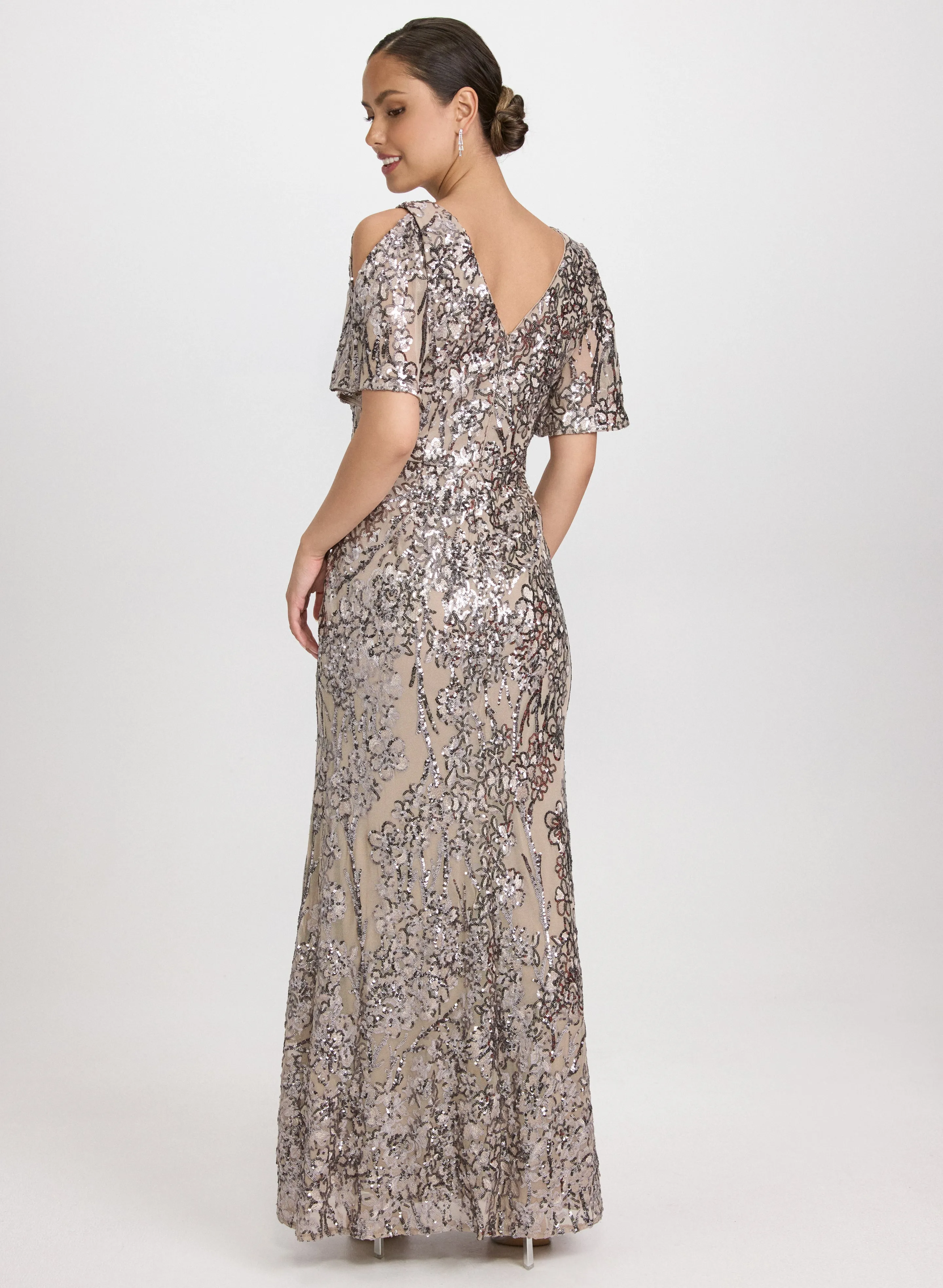 Sequined Floral Dress sold by Laura product image thumbnail 3