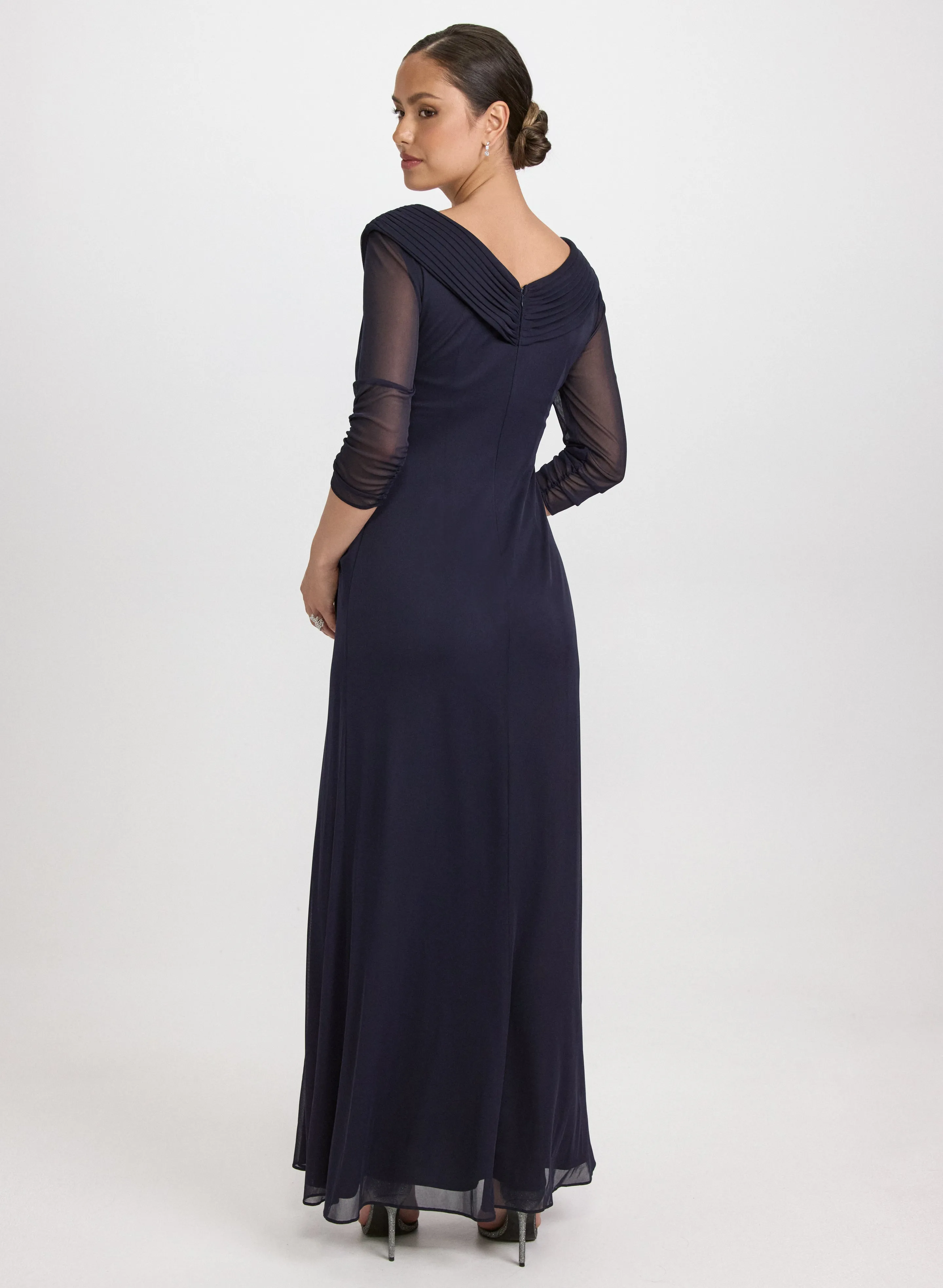 Mesh Wrap-Style Dress sold by Laura product image thumbnail 3