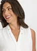 Lace-Through Tie-Neck Blouse sold by Laura