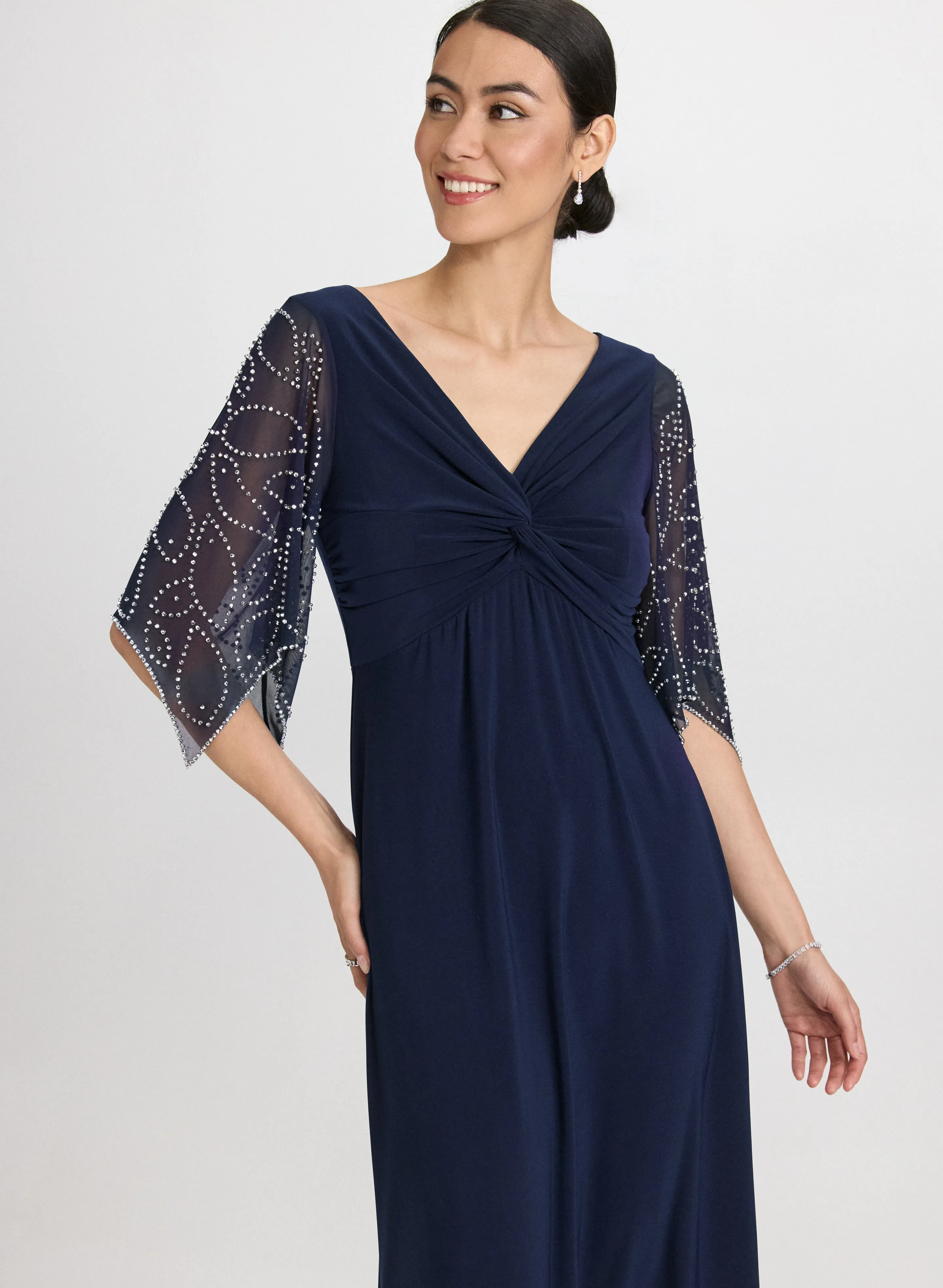 Beaded Flare Sleeve Dress sold by Laura product image thumbnail 5